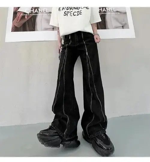 Jean Casual Zipper Baggy Denim Size US 32 / EU 48 - 2 Thumbnail