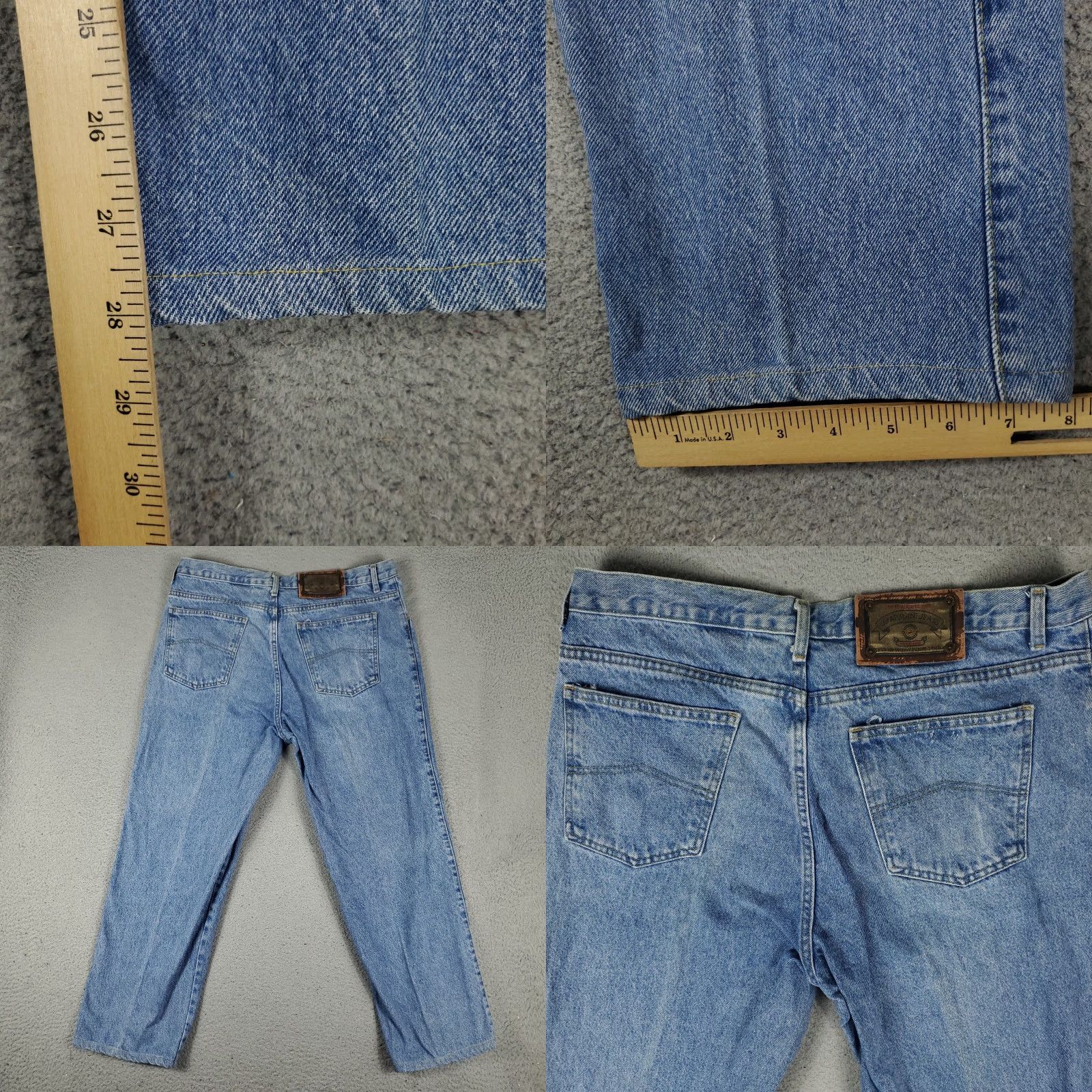 Vintage Giorgio Armani Jeans 38x28 Blue Relaxed Fit Baggy Denim Pants Mens Classic Size US 38 / EU 54 - 8 Thumbnail
