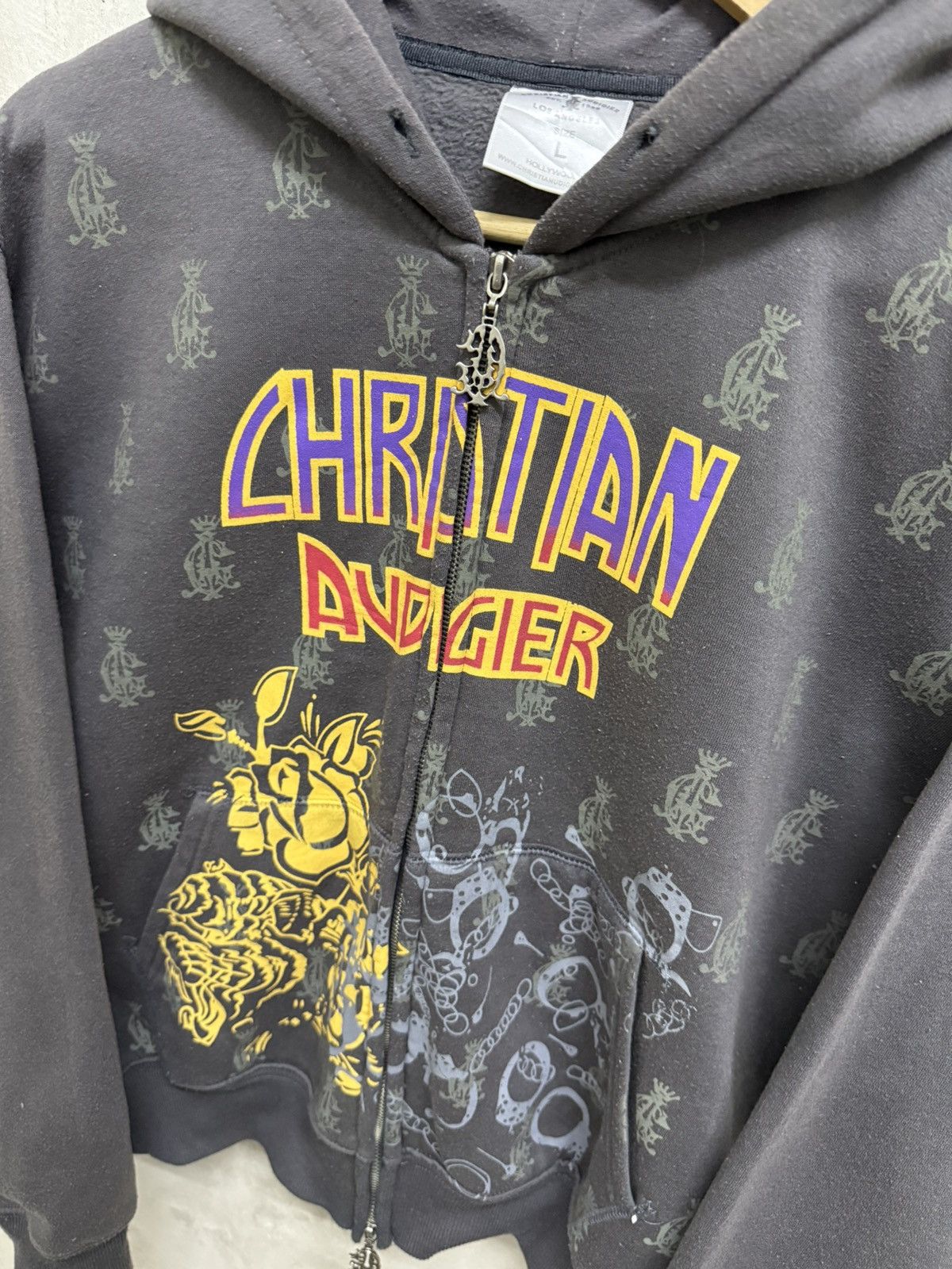 Christian Audigier 2000s Christian Audigier Zip Up y2k Hoodie Size US L / EU 52-54 / 3 - 2 Thumbnail