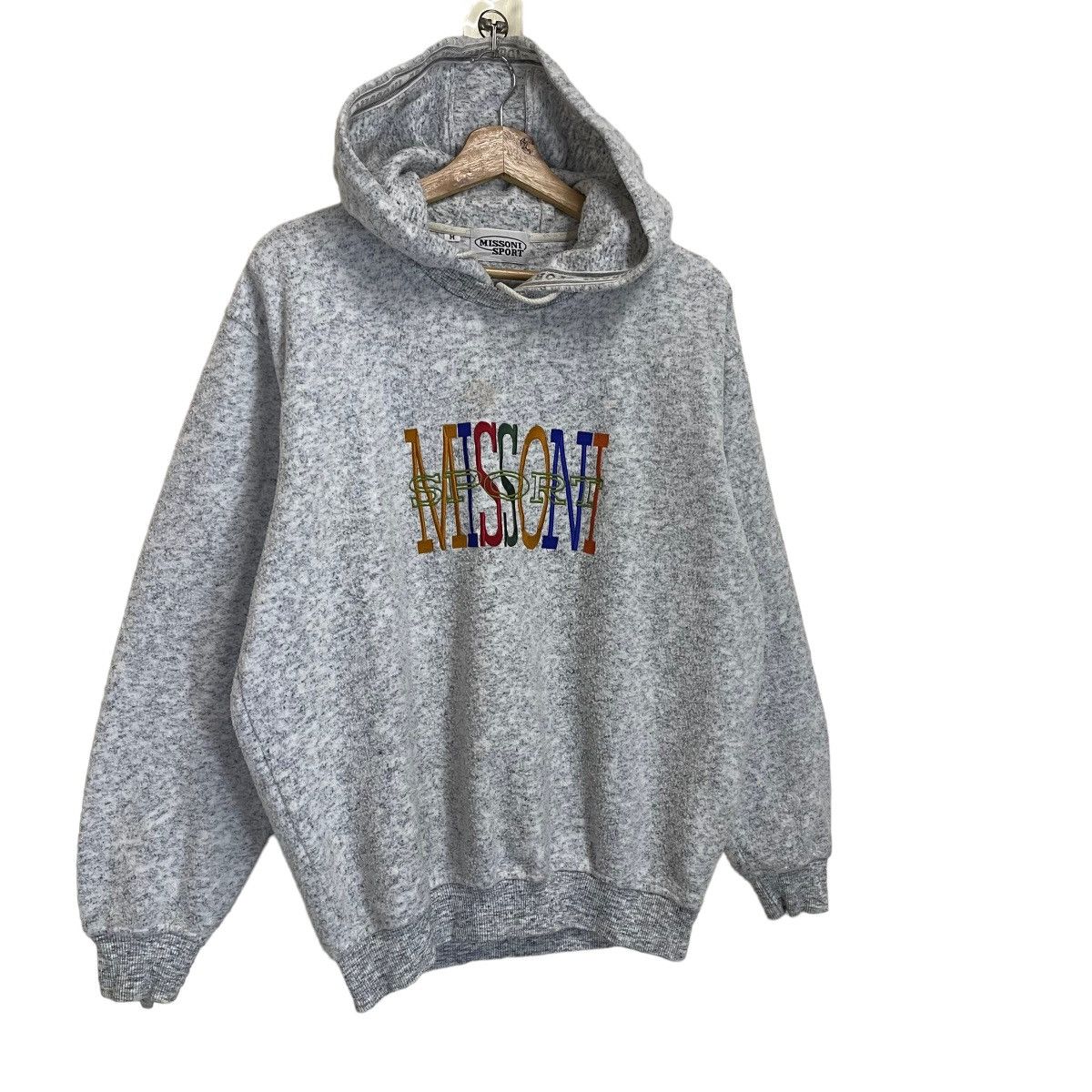 Missoni Vintage Missoni Sports Multicolour Spellout Pullover Hoodie Size US M / EU 48-50 / 2 - 2 Thumbnail