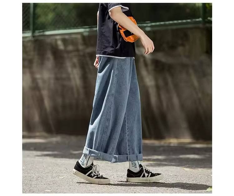 Japanese Brand × Vintage straight baggy jeans Size US 34 / EU 50 - 6 Thumbnail