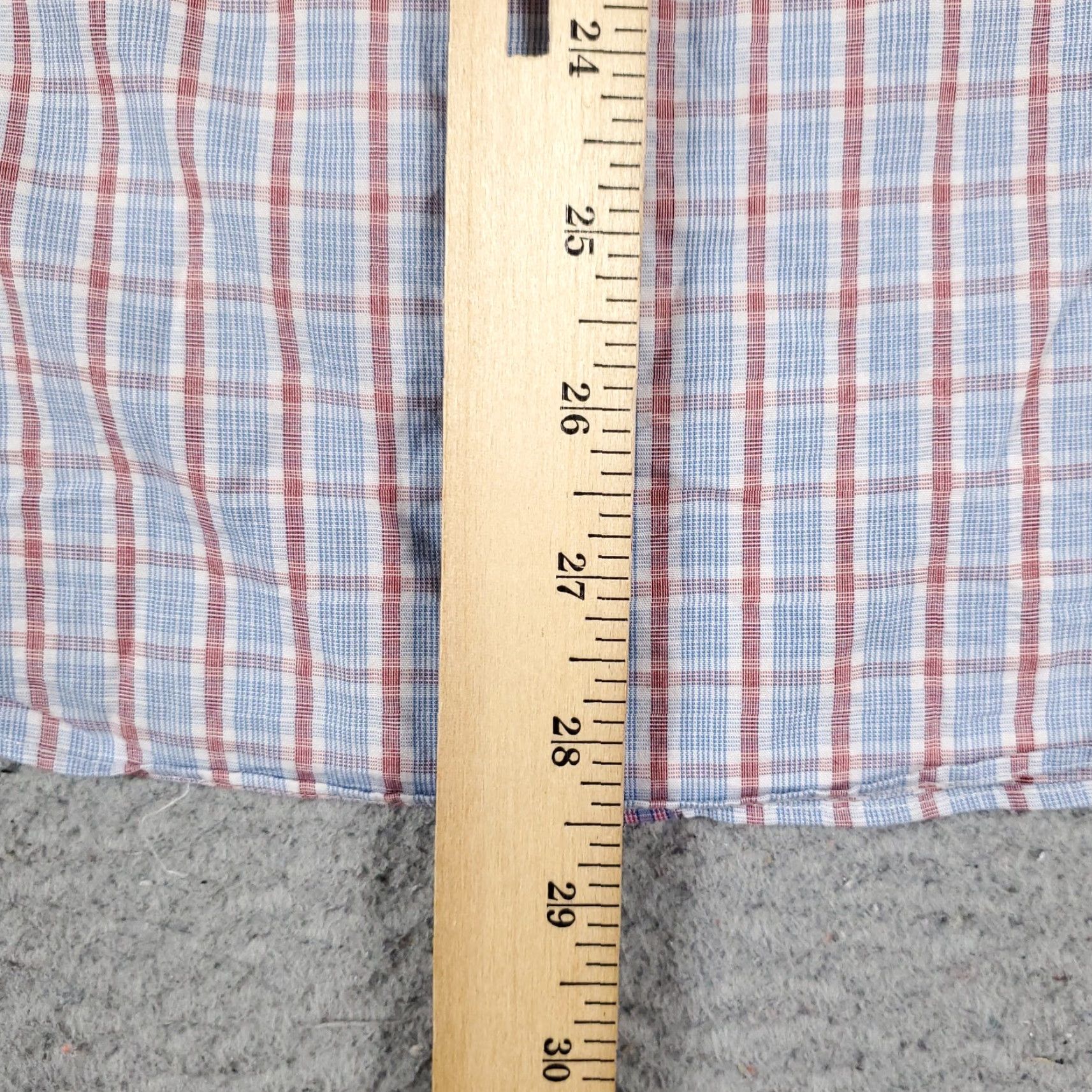 Original Penguin Original Penguin Shirt Adult 15.5 Blue Plaid Dress Shirt Long Sleeve Button Up Cotton Mens Size 40R - 6 Thumbnail