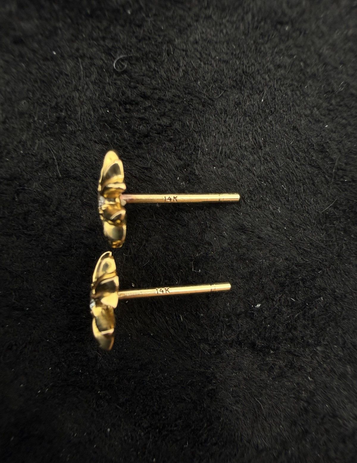 Chrome Hearts Gold + Diamond CH Plus Stud Earrings Size ONE SIZE - 7 Thumbnail