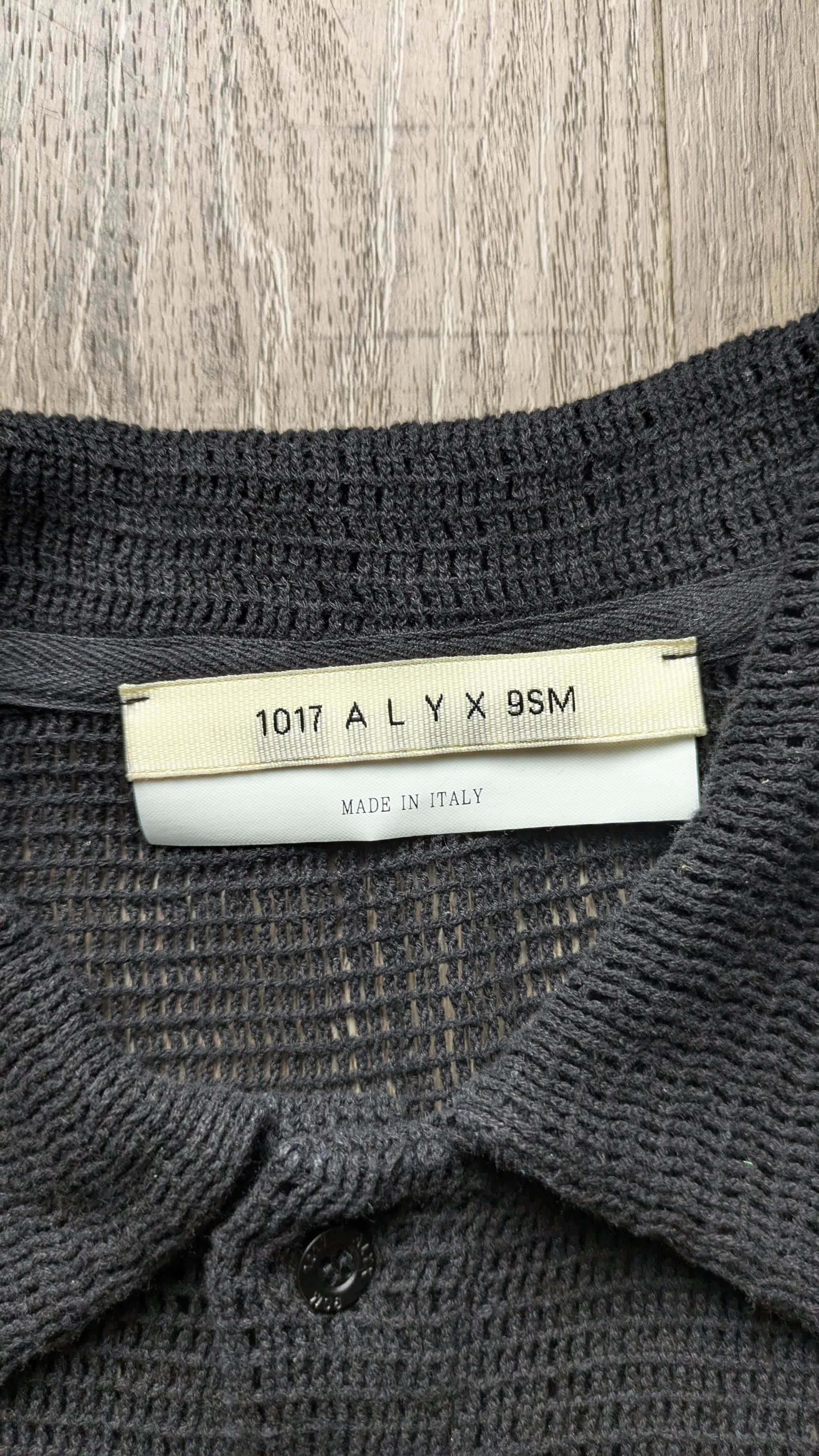 1017 ALYX 9SM SS24 Wax Appliqué Black Knit Shirt Size US S / EU 44-46 / 1 - 4 Thumbnail