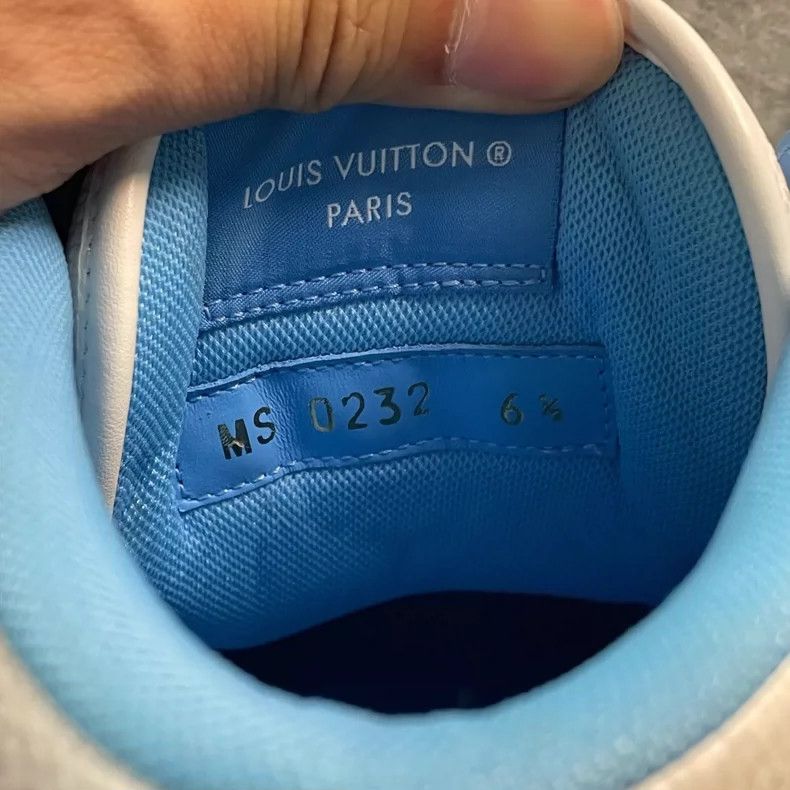 Louis Vuitton Louis Vuitton White and Blue New Checkerboard Shoes Size US 7.5 / EU 40-41 - 7 Thumbnail