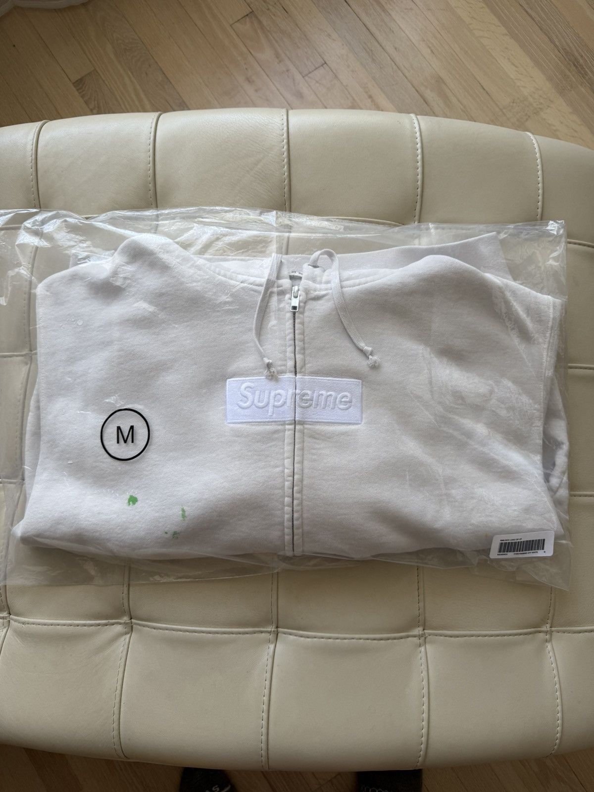 Maison Margiela × Supreme Supreme Maison Margiela MM6 Box Logo Zip Up WHITE M Size US M / EU 48-50 / 2 - 1 Thumbnail