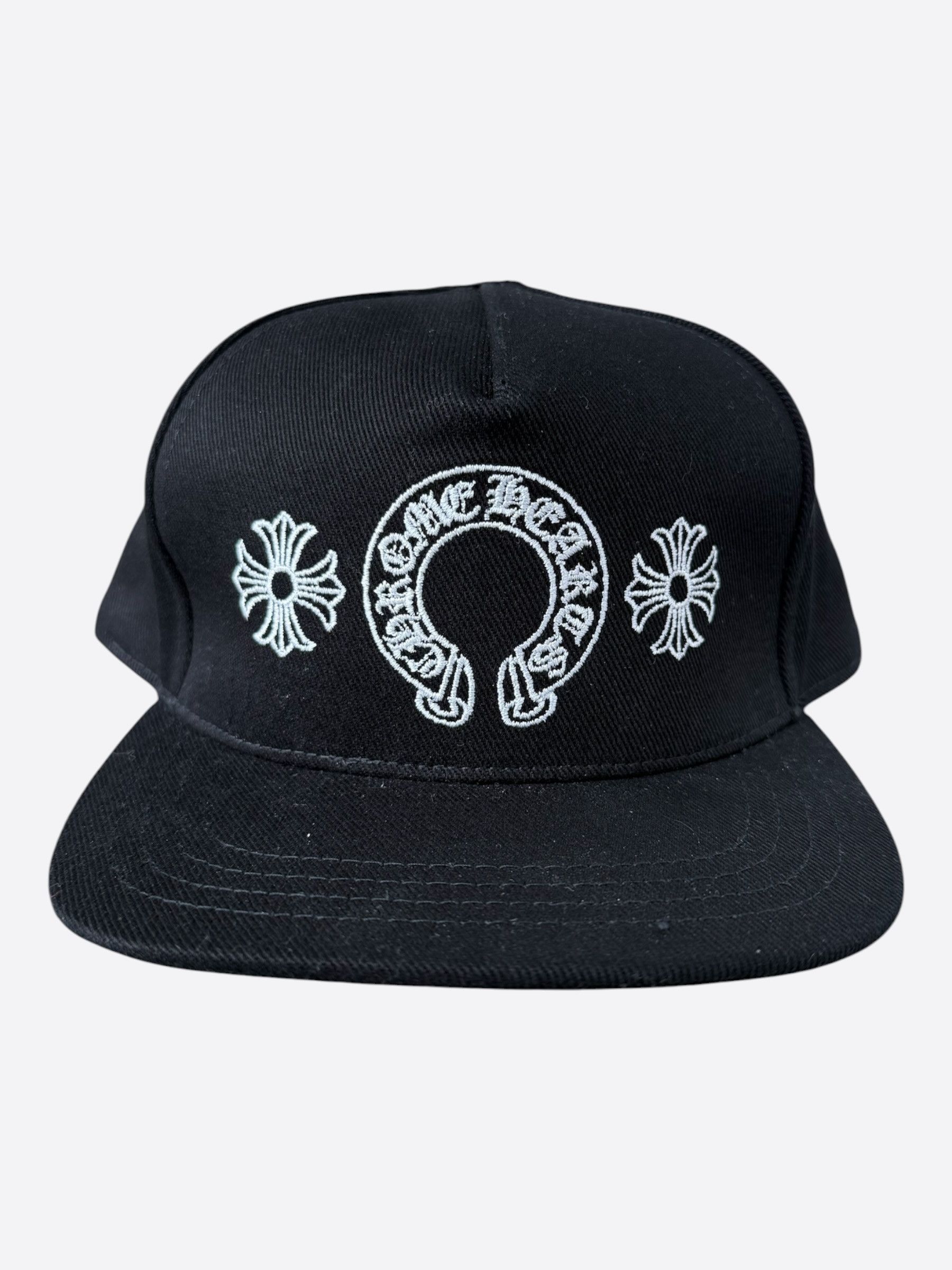 Chrome Hearts Chrome Hearts Black & White Horseshoe Logo Hat Size ONE SIZE - 1 Thumbnail