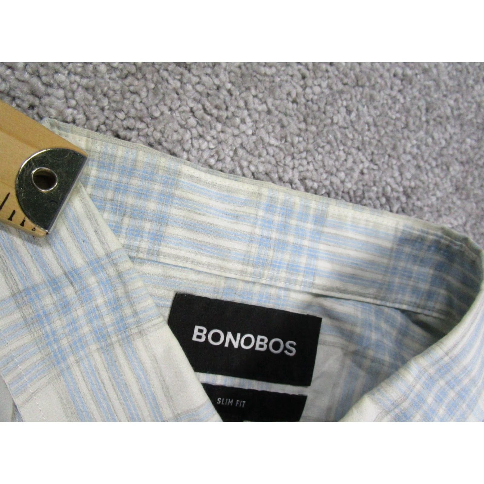 Bonobos Bonobos Shirt Mens Medium Blue White Cotton Button Up Size US M / EU 48-50 / 2 - 5 Thumbnail
