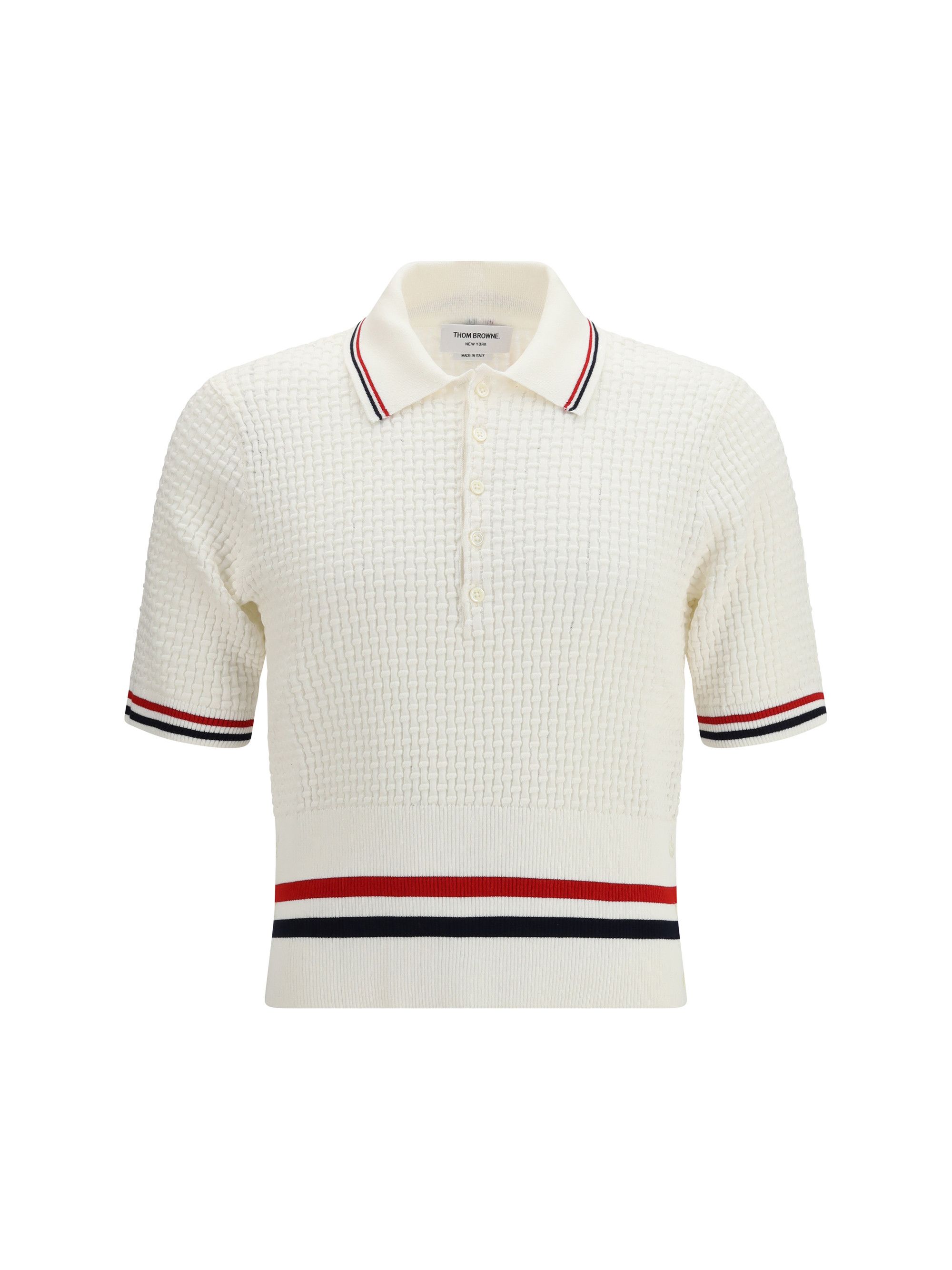 Thom Browne Woven cotton Polo Shirt Size US M / EU 48-50 / 2 - 1 Thumbnail