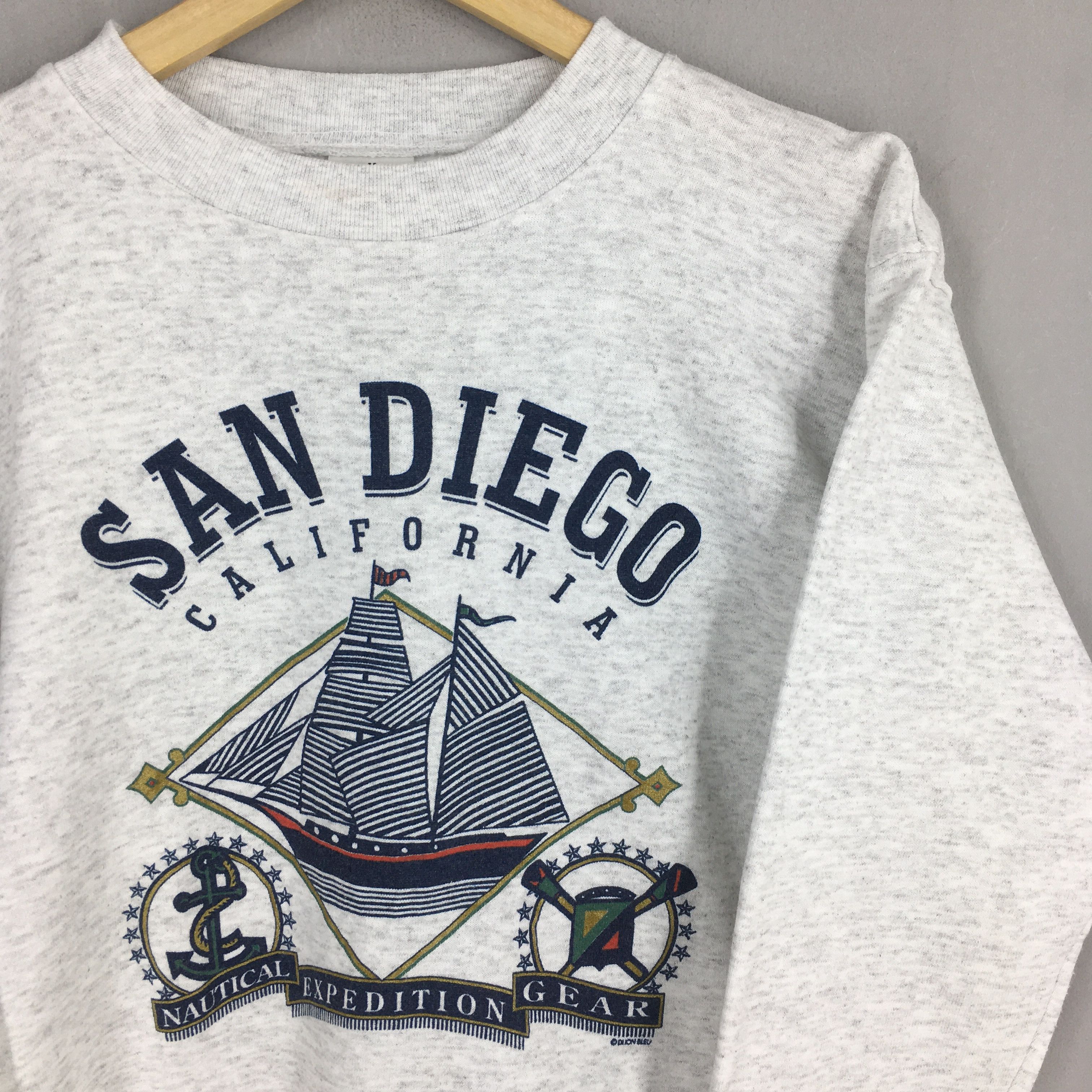 Vintage Vintage 90s San Diego California Gray Sweatshirt Medium Size US M / EU 48-50 / 2 - 2 Thumbnail