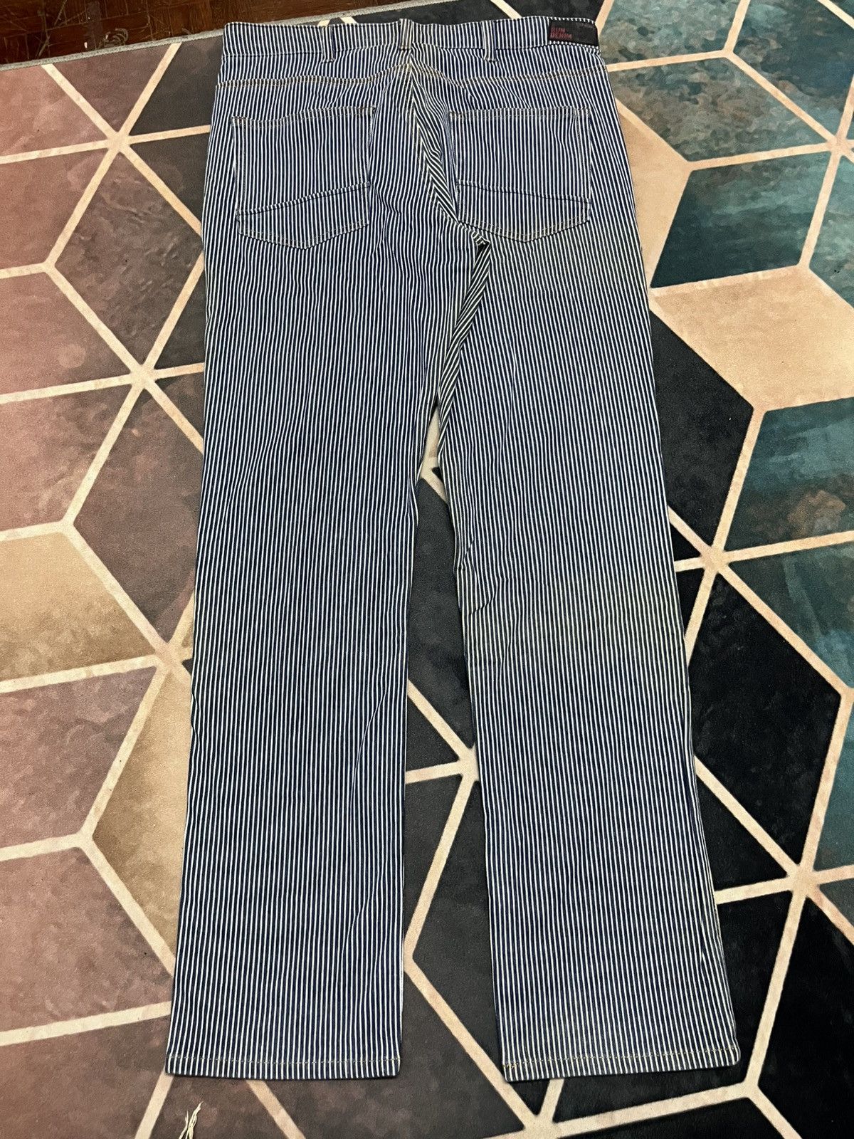 Japanese Brand Navy Raw Denim Worker Hickory Style Size US 34 / EU 50 - 16 Thumbnail