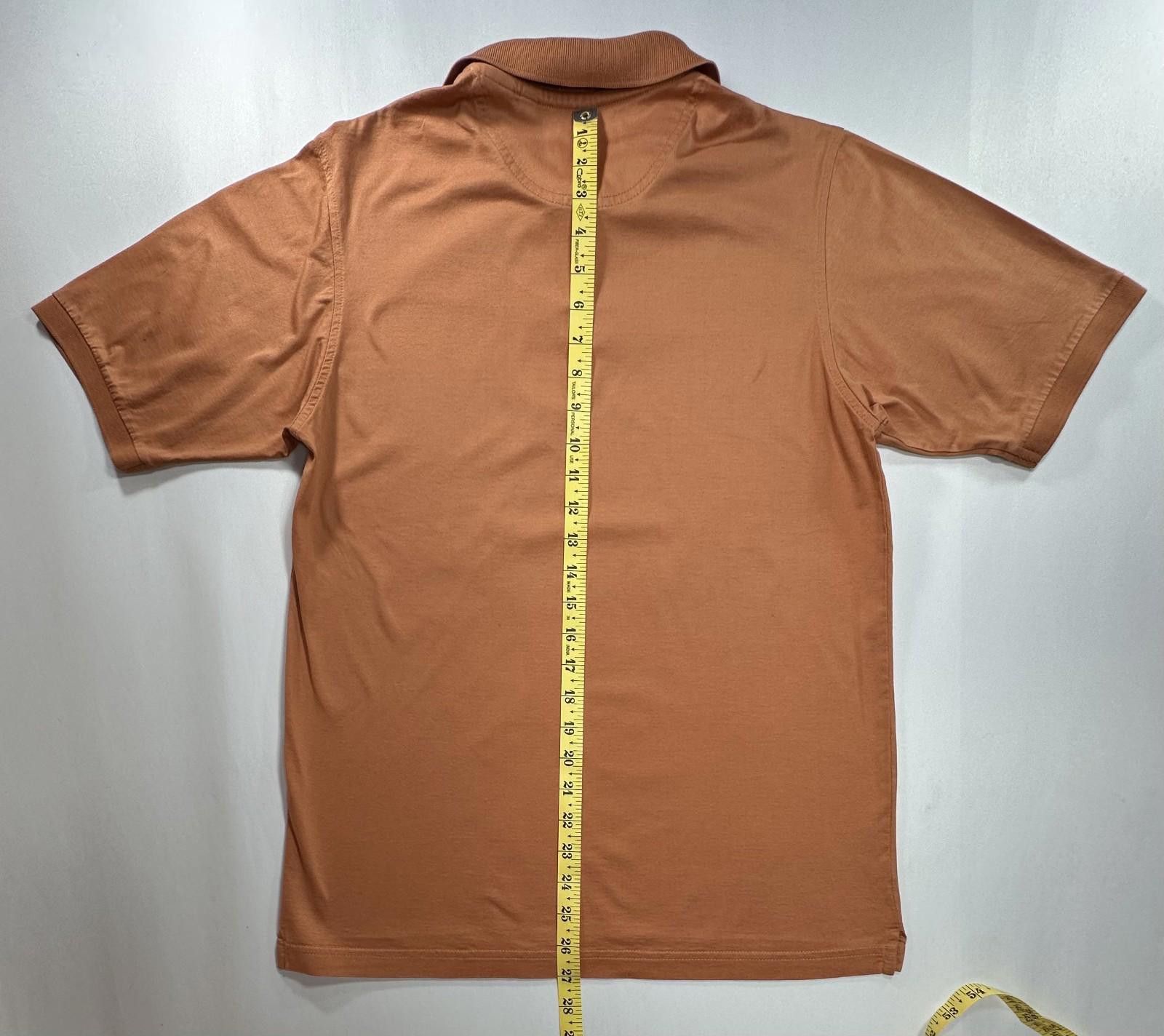 Tricots St. Raphael Tricots St Raphael 1/4 Button Cotton Polo Shirt Orange Men S Size US L / EU 52-54 / 3 - 3 Thumbnail