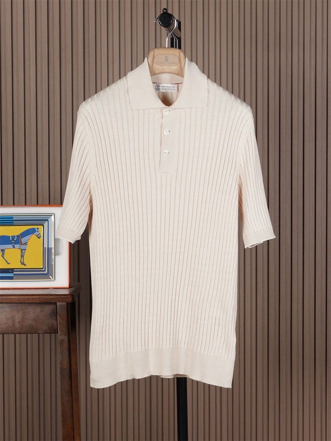 Brunello Cucinelli Brunello Cucinelli Cotton Knit Polo - dmc Size US L / EU 52-54 / 3 - 1 Thumbnail
