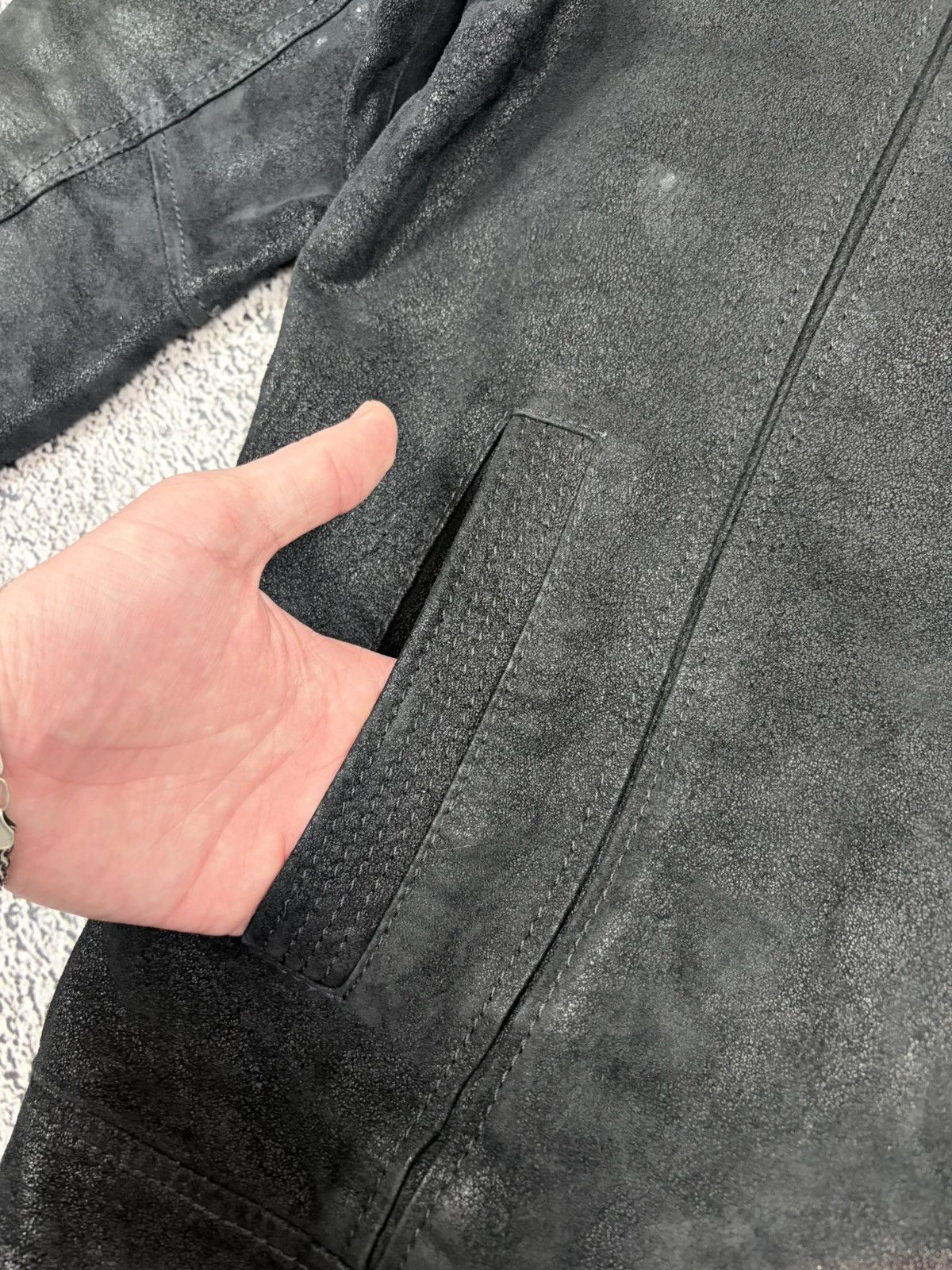 Morgan Homme Vintage Morgan Black Genuine Leather Zip Jacket M Size US M / EU 48-50 / 2 - 6 Thumbnail
