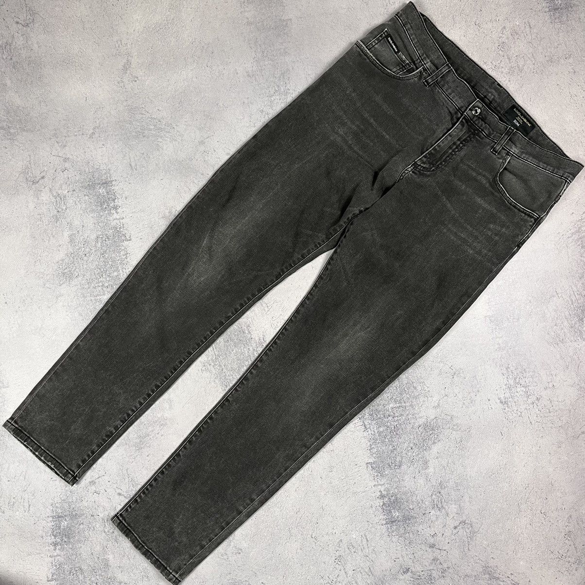image of Dolce Gabbana Designer Dolce & Gabbana Luxury Slim Fit Jeans in Grey, Men's (Size 34)
