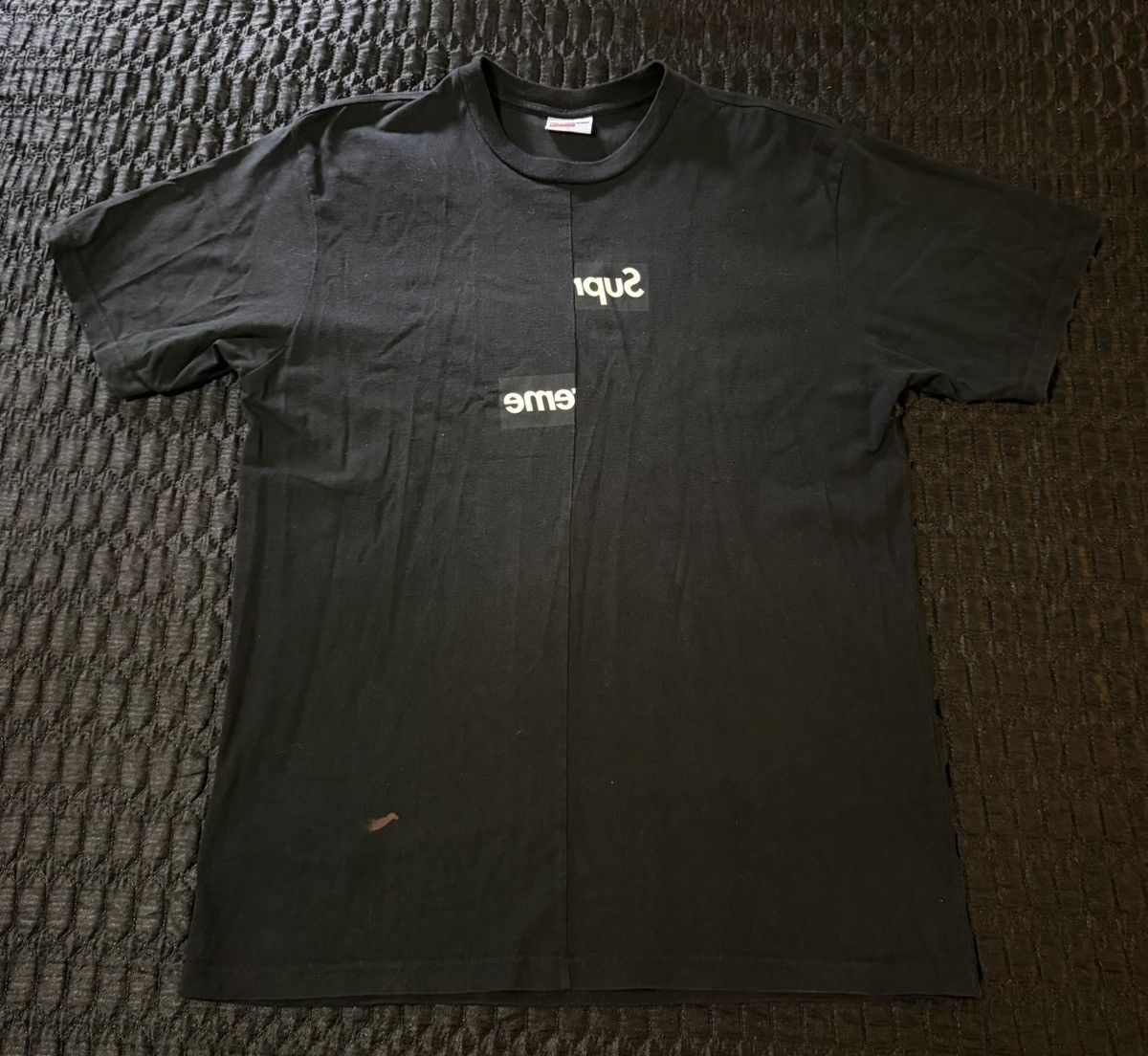 Supreme x cdg split box logo tee
