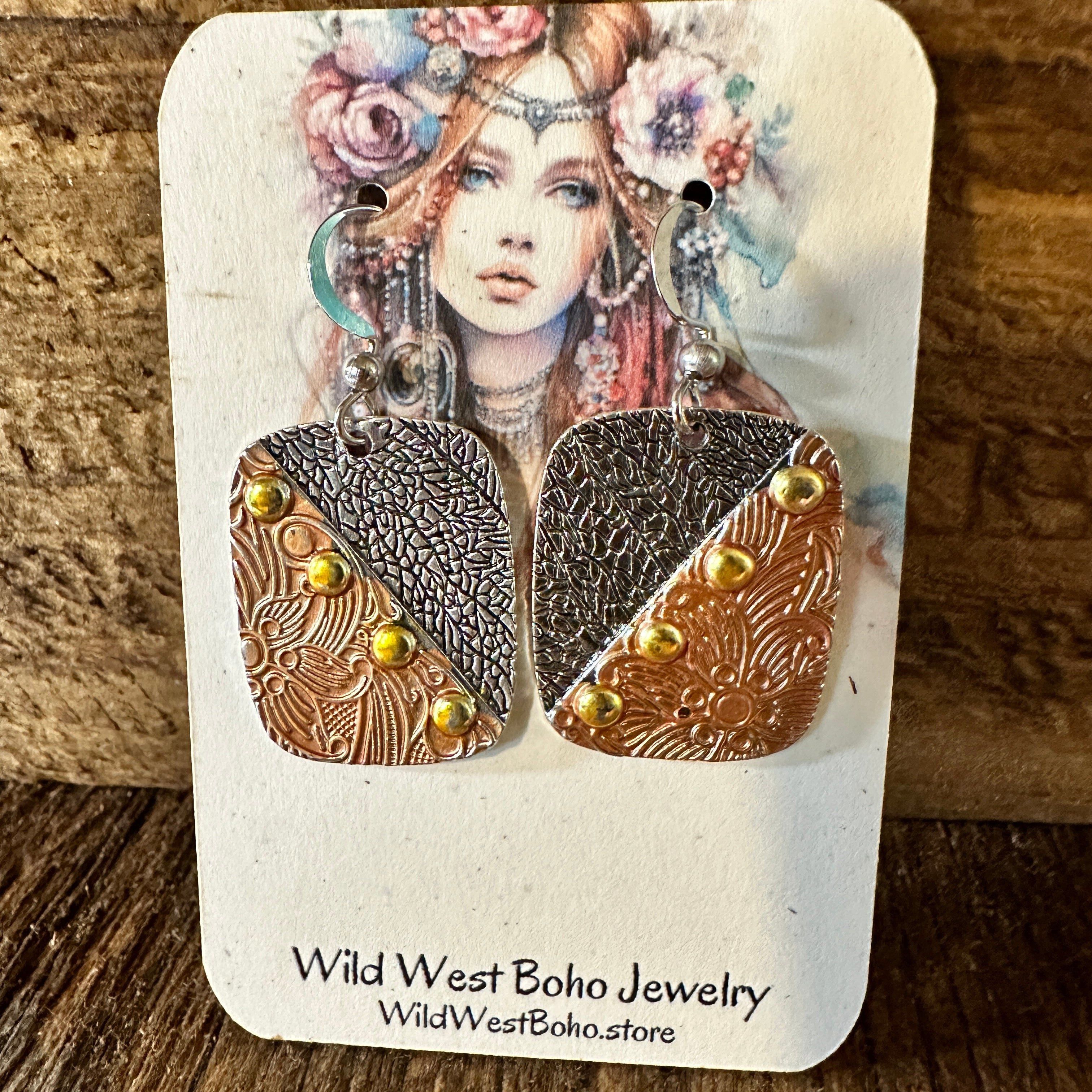 Other Handmade Bohemian Chic Copper Dangle Earring, Retro Ethnic S Size ONE SIZE - 2 Thumbnail