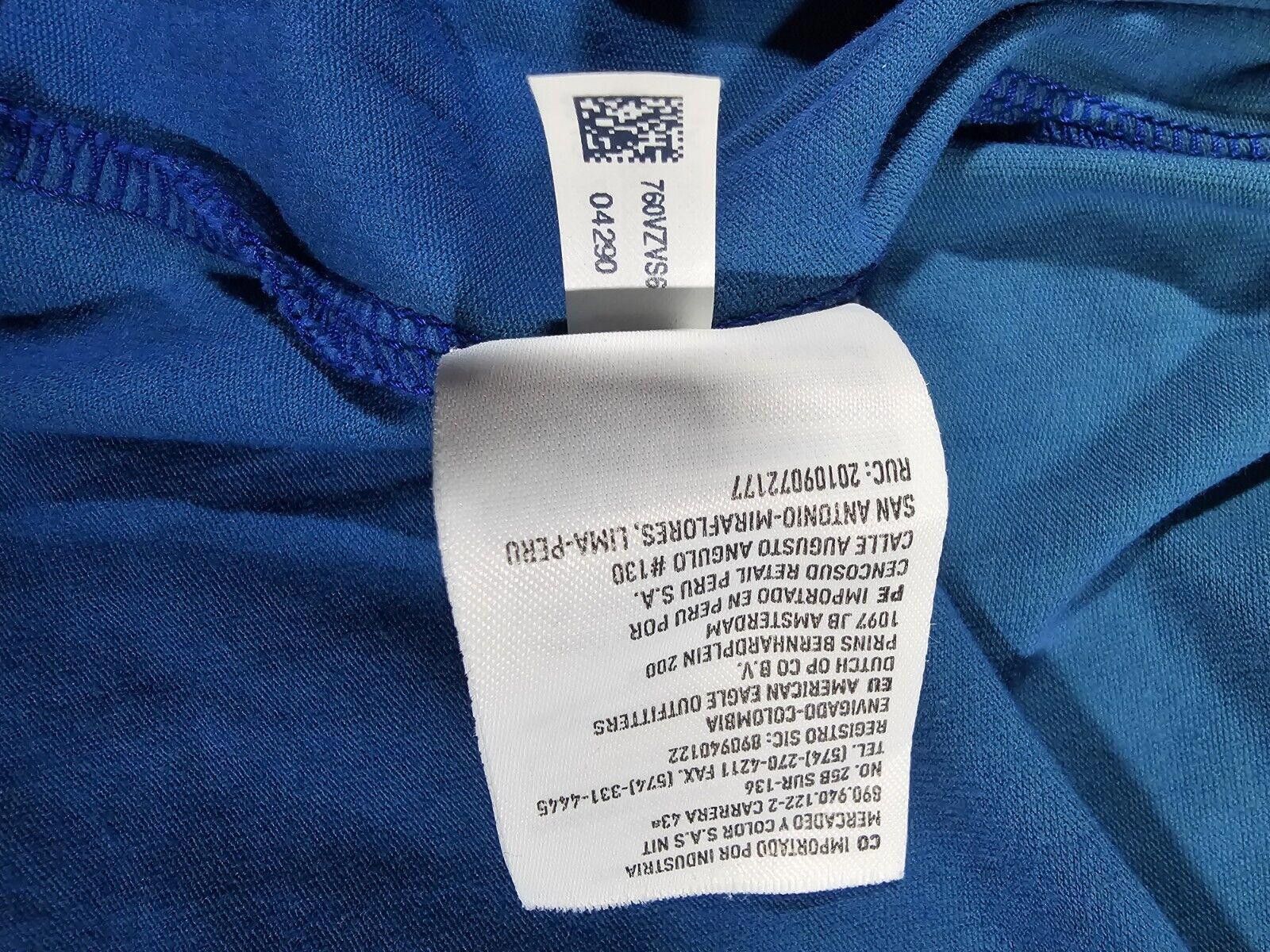 Designer American Eagle Men T-Shirt FLEX L Greenish Yellow Blue Ombre Size US L / EU 52-54 / 3 - 9 Thumbnail