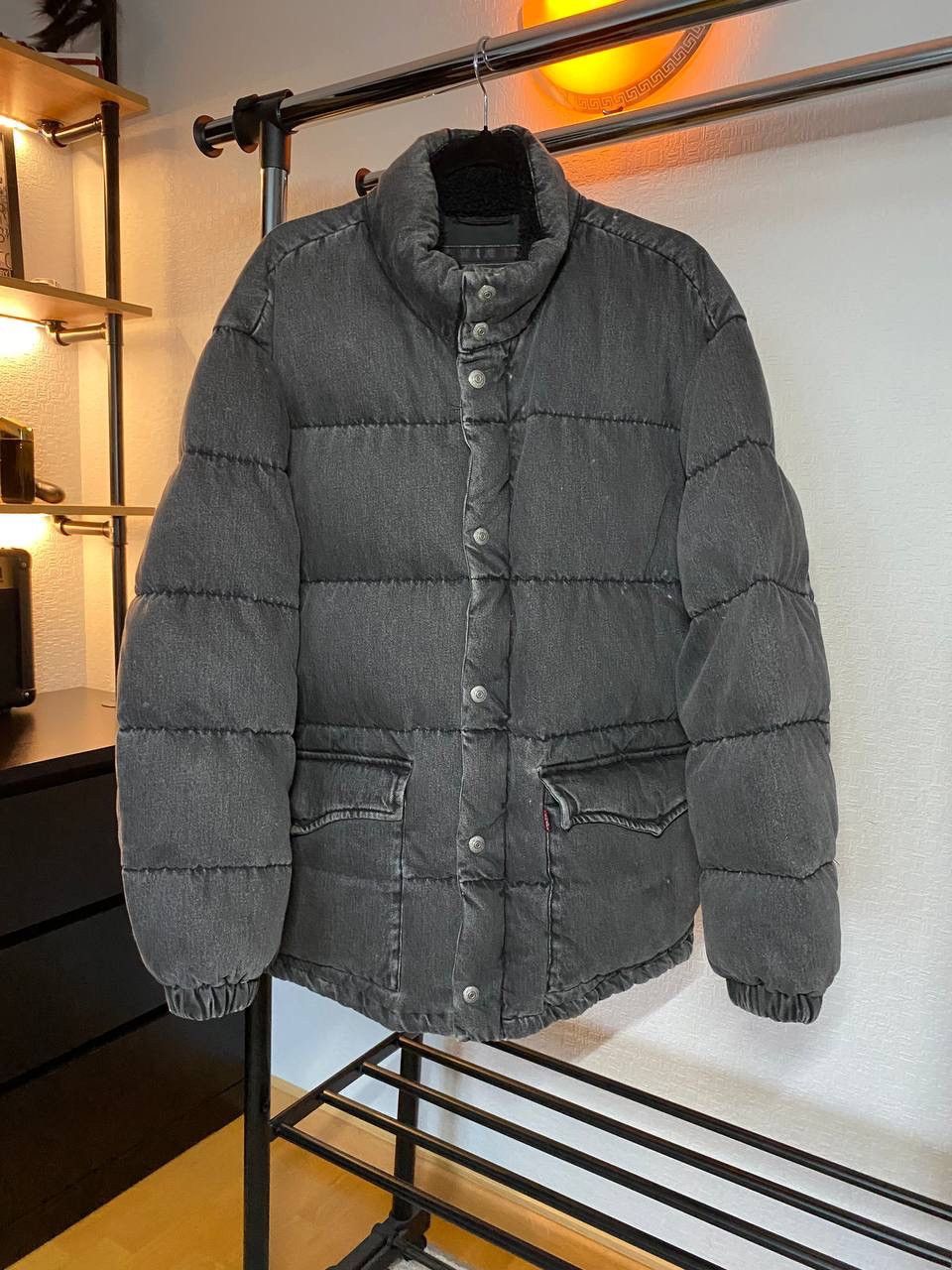 Levi's puffer jacket coat Large down denim Size US M / EU 48-50 / 2 - 4 Thumbnail