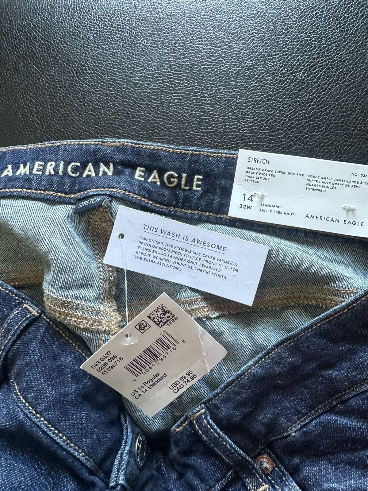 American Eagle Outfitters American Eagle baggy wide leg jeans 14 Size 36" / US 14 / IT 50 - 4 Thumbnail