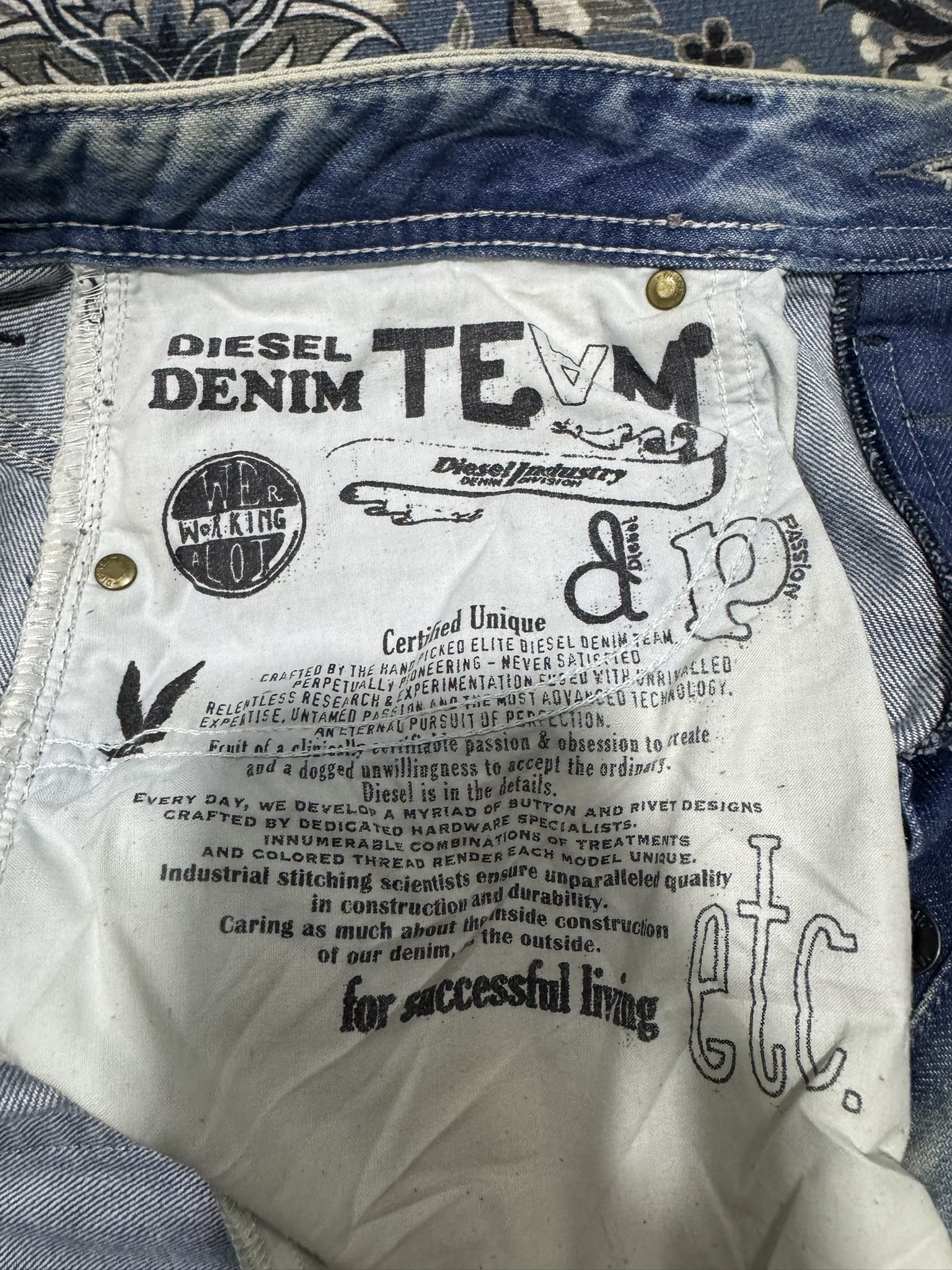 Diesel × Rusty Diesel Safado Rusty Acid Wash Denim Jeans Buttonfly Size US 29 - 13 Thumbnail