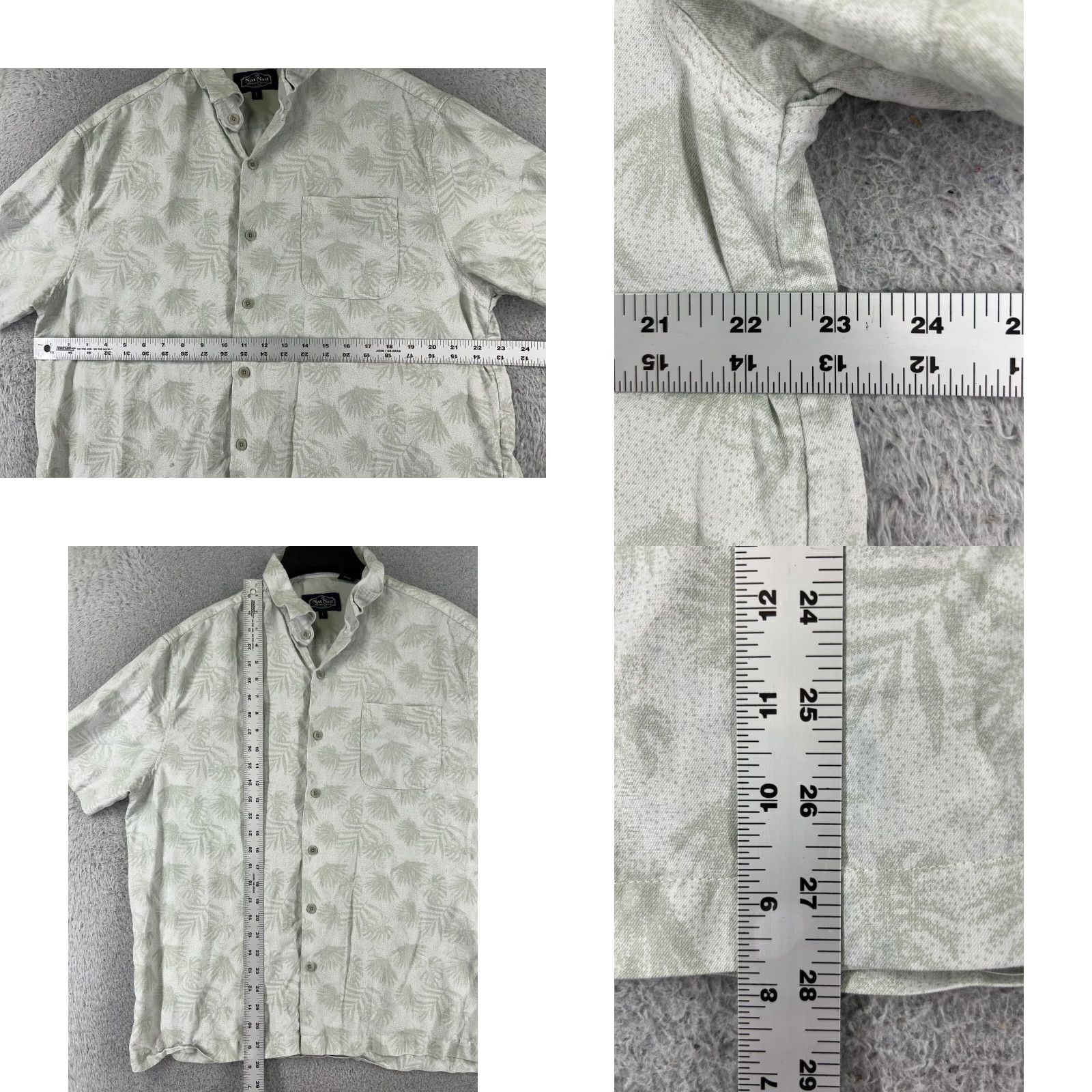 Nat Nast Nat Nast Shirt Nat Nast Luxury Originals Button-Up Adult Large Green Palm Leaf Silk Blend Casual Shirt Size US L / EU 52-54 / 3 - 8 Thumbnail