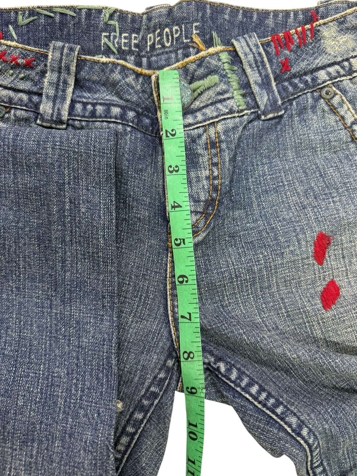 Japanese Brand Flared Jeans Free People Distressed Bootcut Denim Size US 30 / EU 46 - 9 Thumbnail