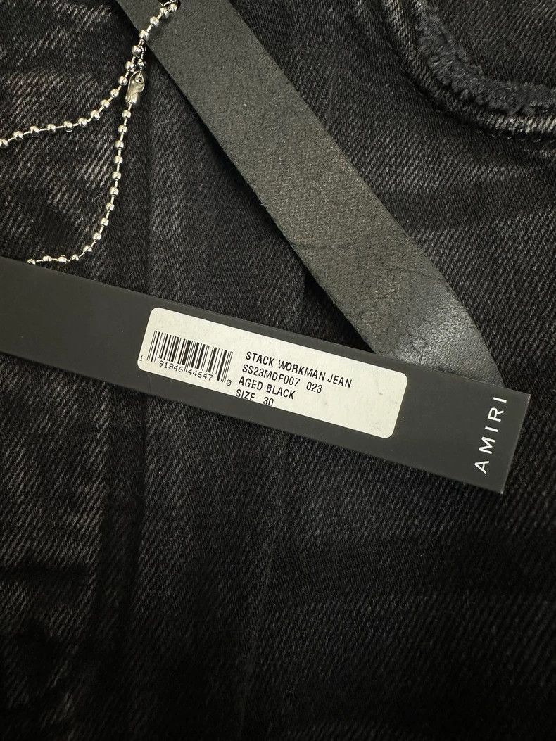 Amiri Amiri Black and gray washed straight loose jeans 2501-Nexta Size US 30 / EU 46 - 6 Thumbnail