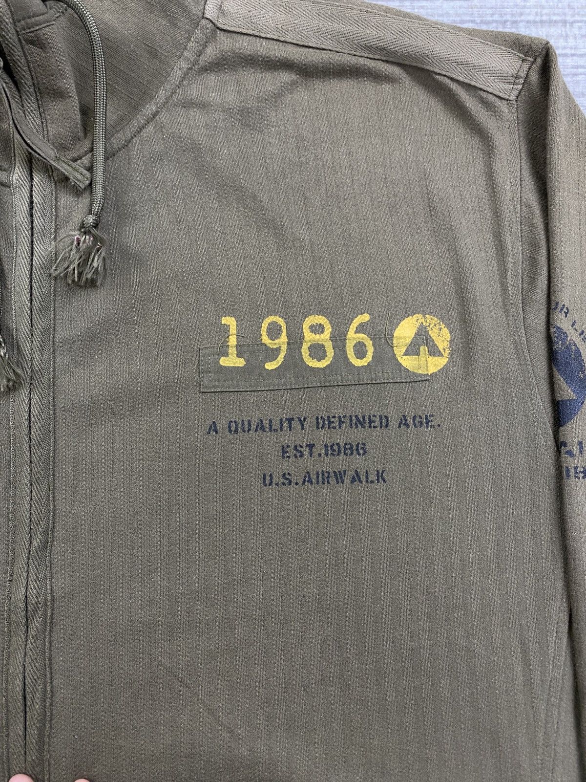 Airwalk Vintage U.S AIRWALK Military Style Zipper Jacket Size US XL / EU 56 / 4 - 9 Thumbnail