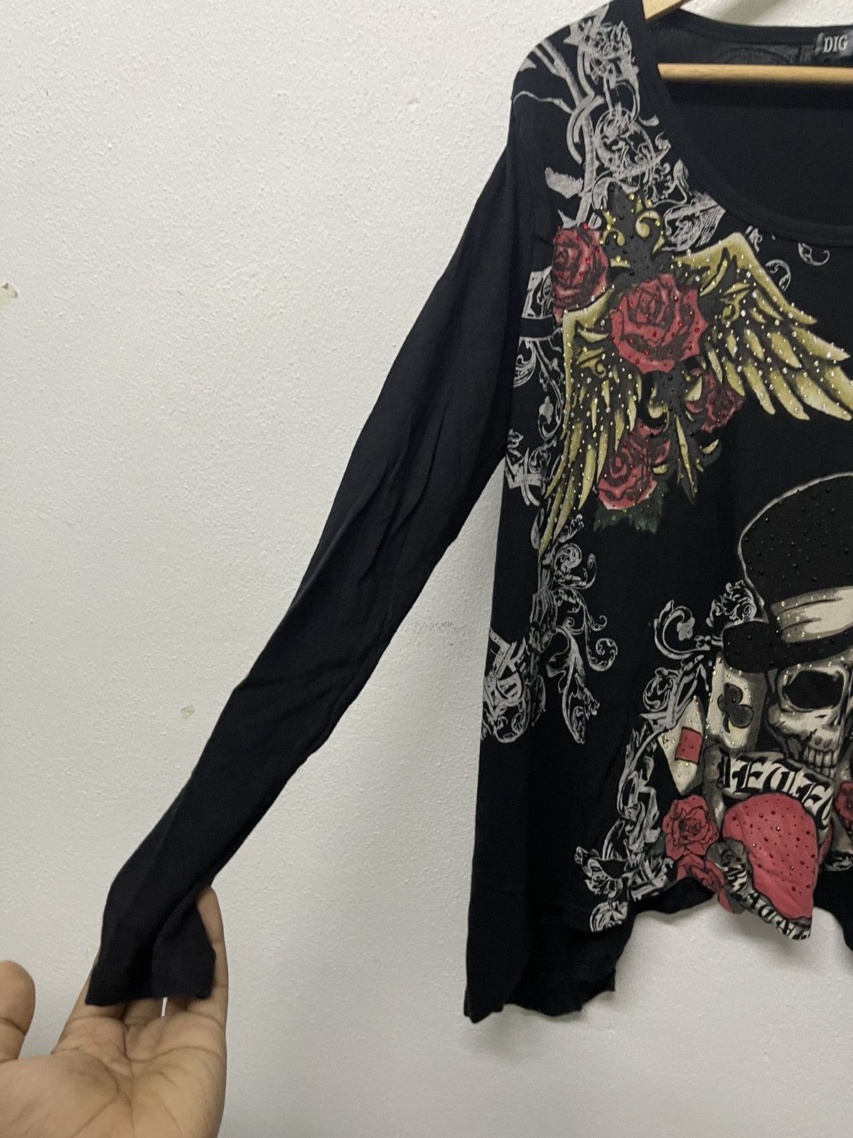 Japanese Brand 2000s DIG DEEP JAPANESEBRAND SKULL ASYMMETRICAL LONG SLEEVE Size L / US 10 / IT 46 - 6 Thumbnail