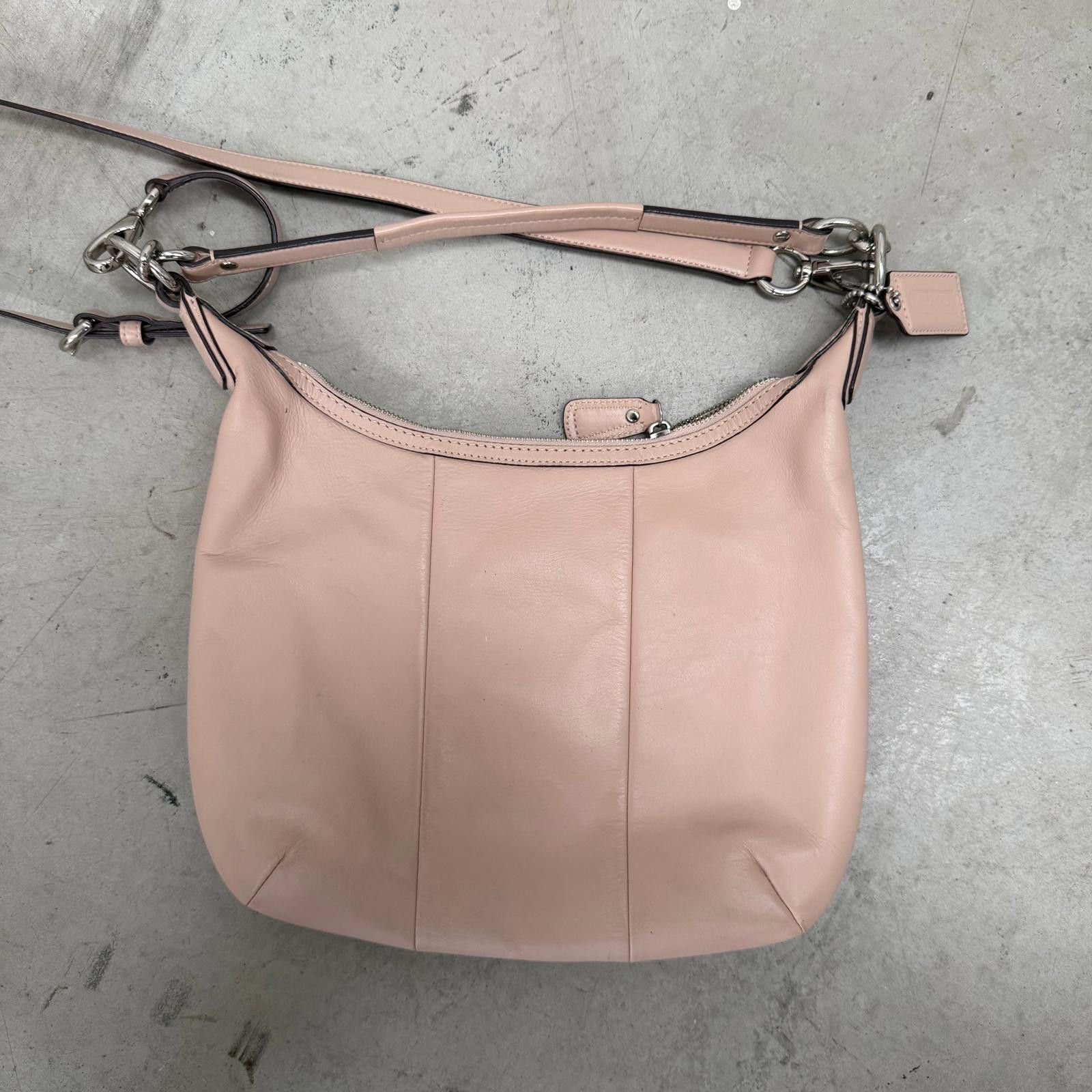 Coach Coach 2Way Hobo Woven Leather Shoulder Bag Pink Size ONE SIZE - 4 Thumbnail
