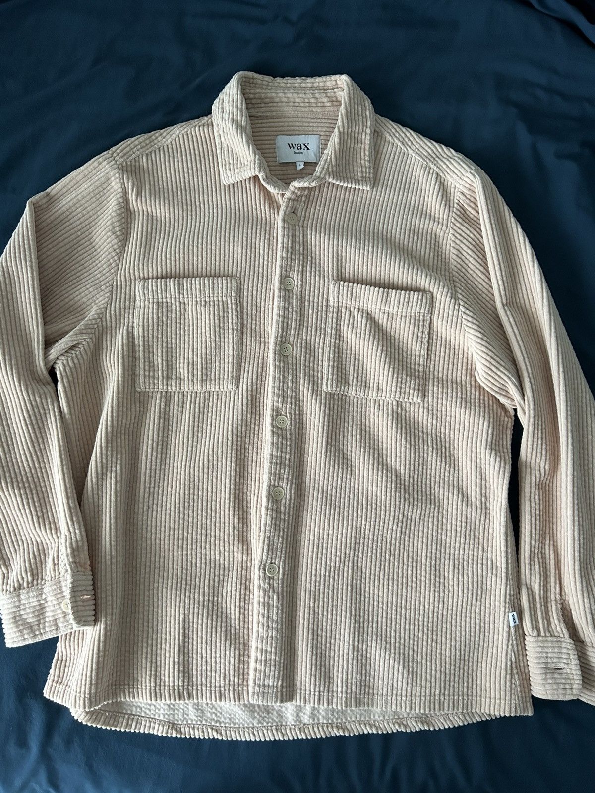 Wax London Wax London - Whiting Off-White Jumbo Cord Overshirt Size US L / EU 52-54 / 3 - 1 Thumbnail