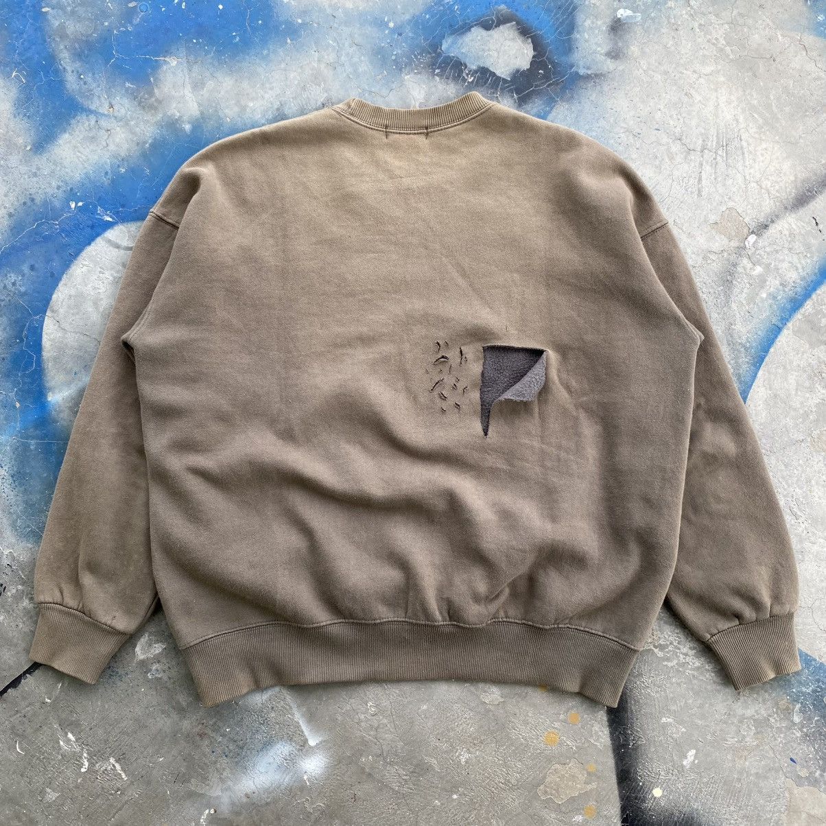 A.P.C. A.P.C Faded Distressed big Logo sweatshirt Size US L / EU 52-54 / 3 - 4 Thumbnail