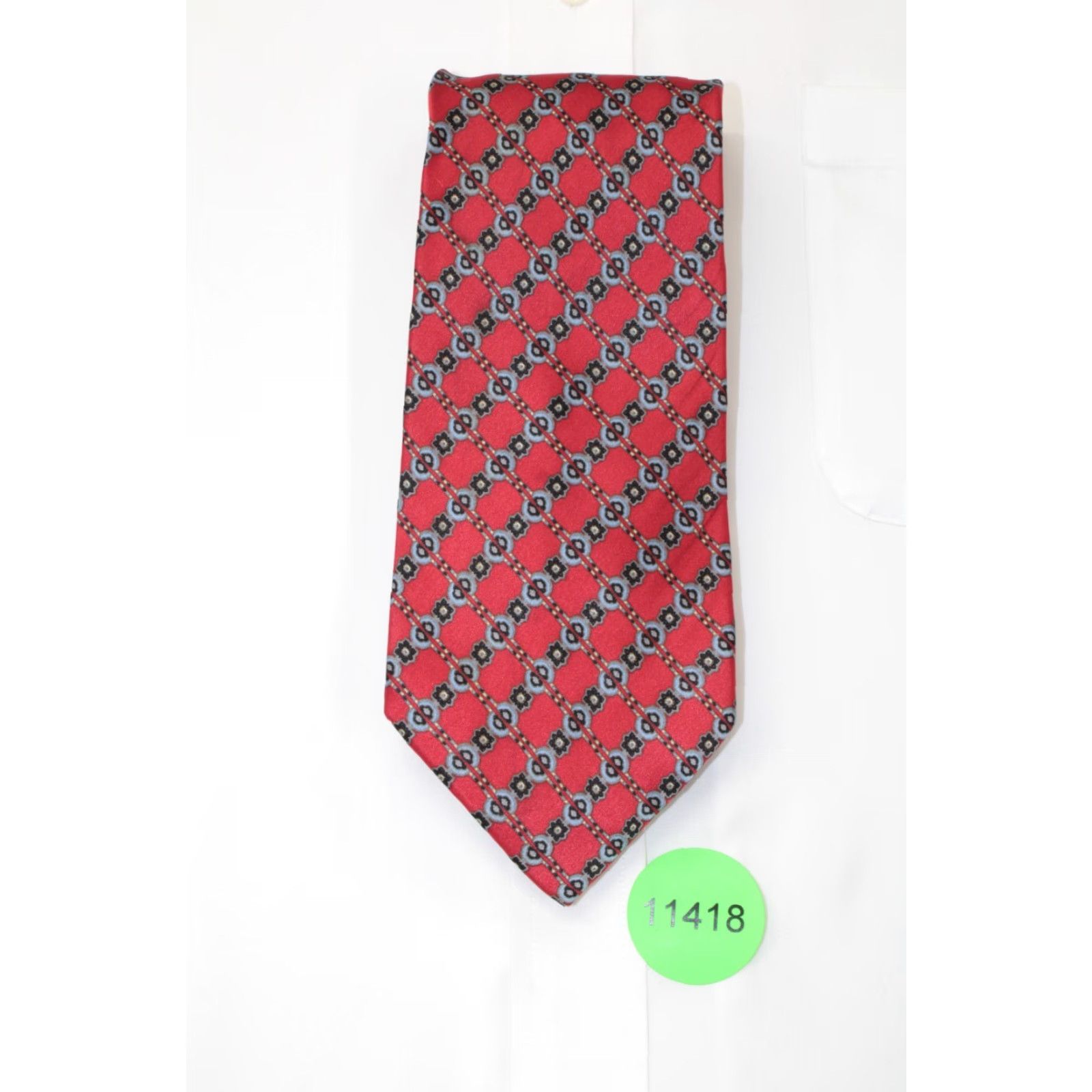 Stefano Ricci Stefano Ricci Necktie Silk Red X-Long Men's Geometric Italy Designer Stylish Size ONE SIZE - 6 Thumbnail