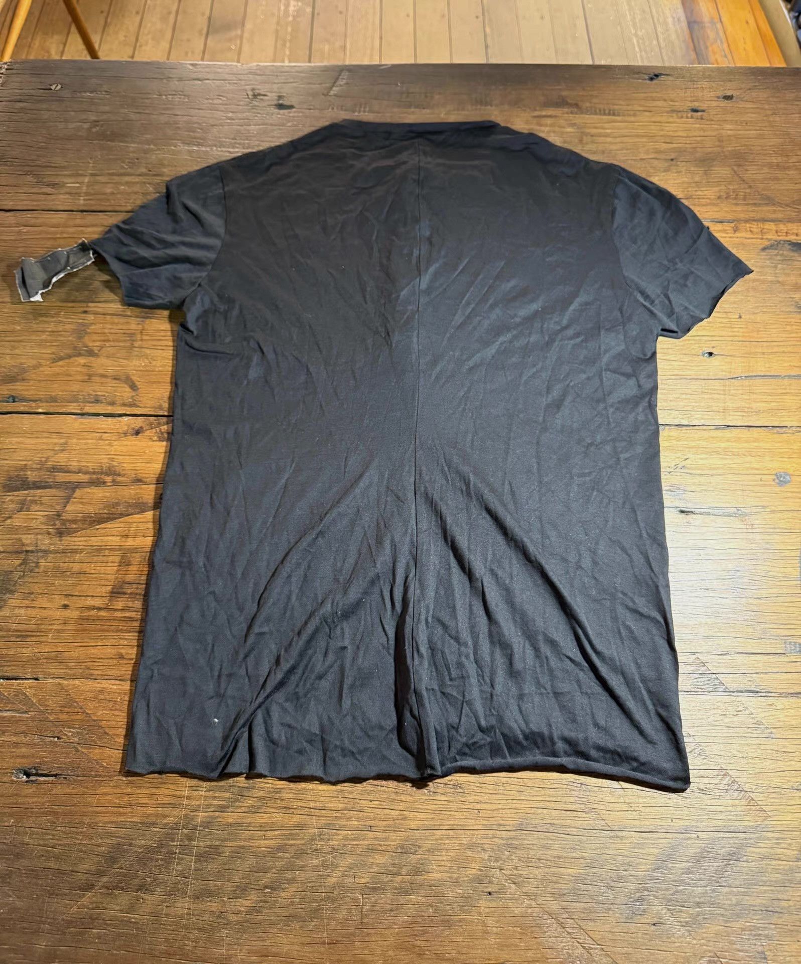 Ma+ m.a+ 19SS Men's Black Henley Neck Short Sleeve Tee Ｑ25 Size US M / EU 48-50 / 2 - 3 Thumbnail