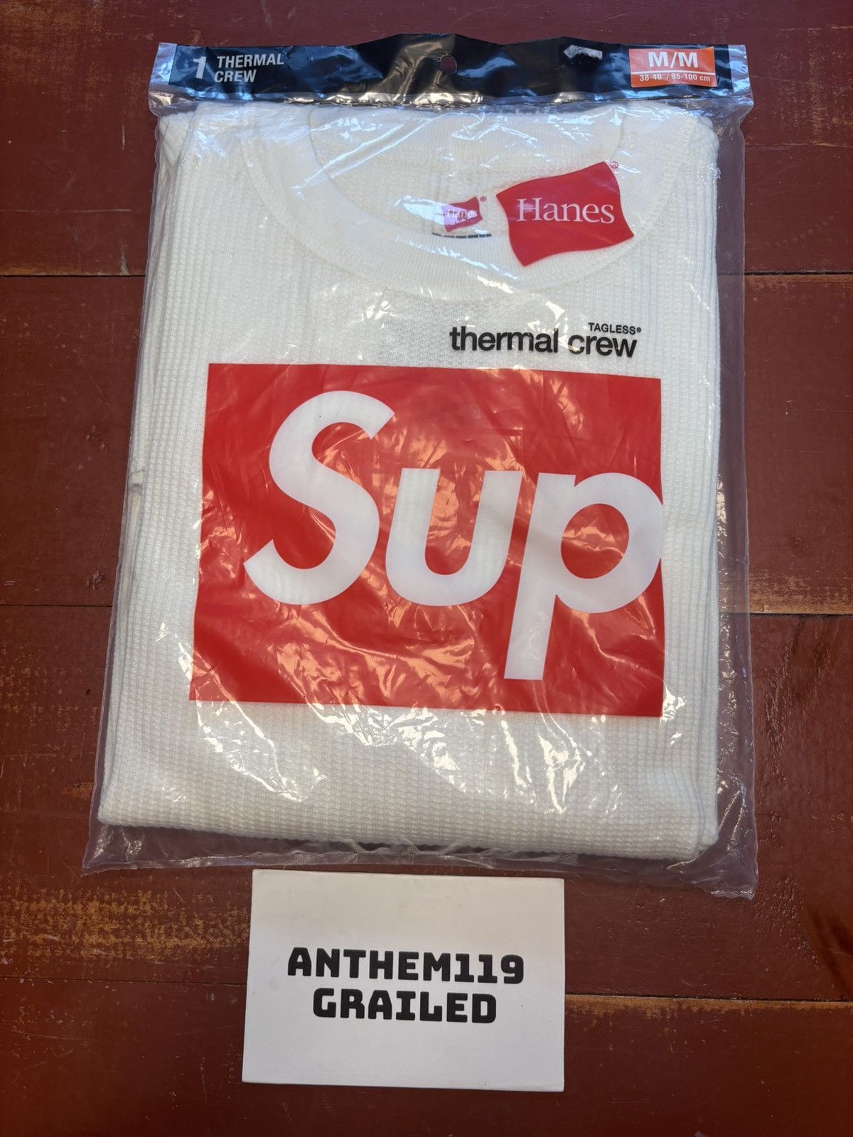 Supreme Hanes Thermal Crew | Grailed