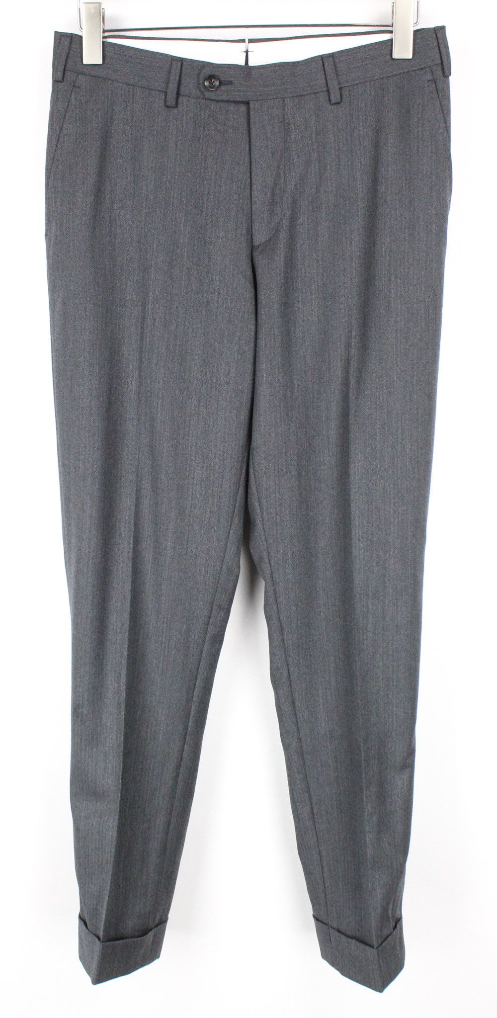 Suitsupply LA SPALLA UK36R Herringbone Grey Wool S130s Suit 73382 Size 36R - 8 Thumbnail