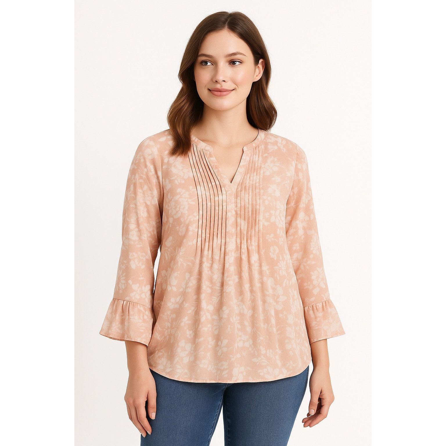 Other Romantic Blush Floral Blouse Charter Club Flowy Boho Top XL Size XL / US 12-14 / IT 48-50 - 1 Thumbnail