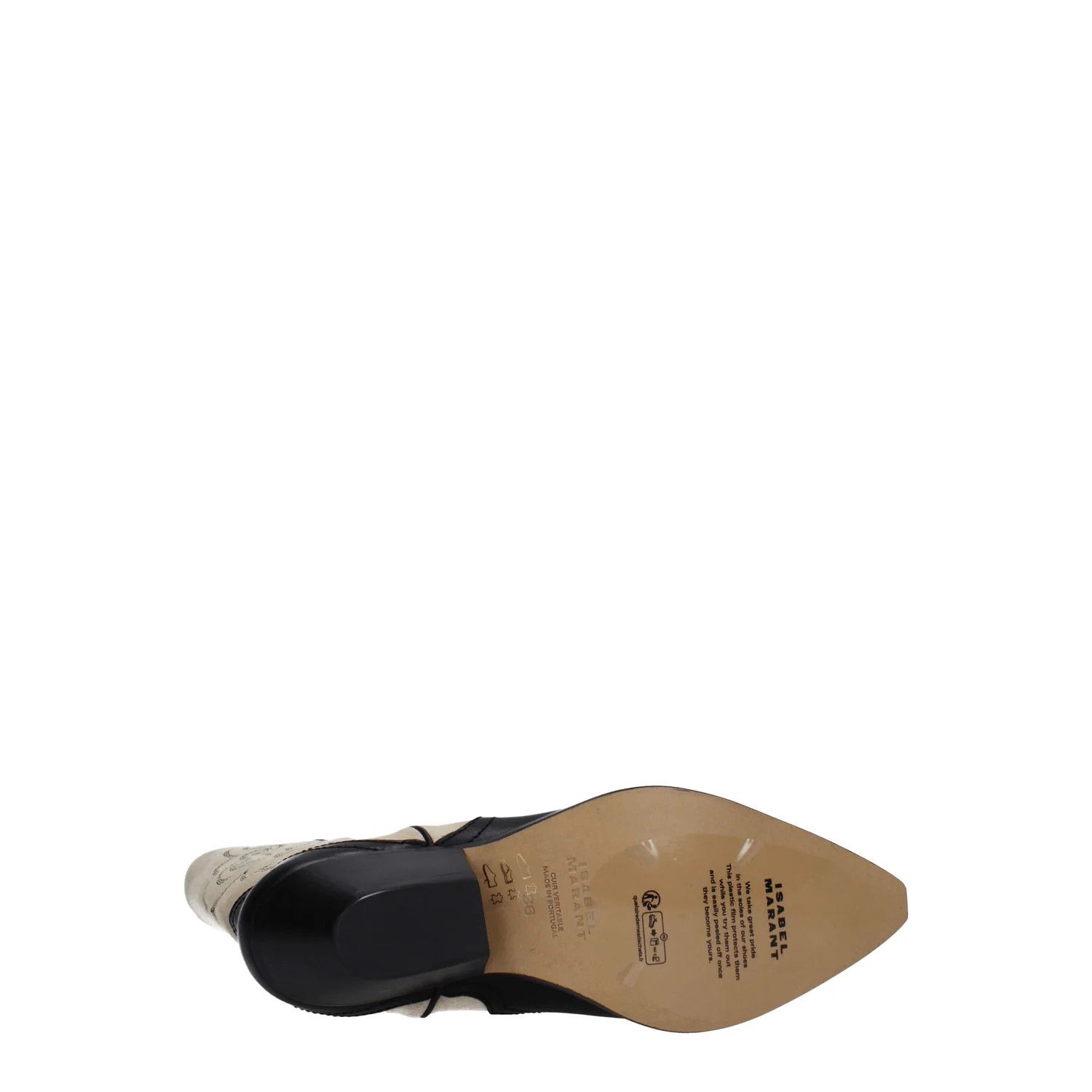 Isabel Marant ob1o1e1124 Suede Ankle Boots in Black/Ecru Size US 6 / IT 36 - 5 Thumbnail