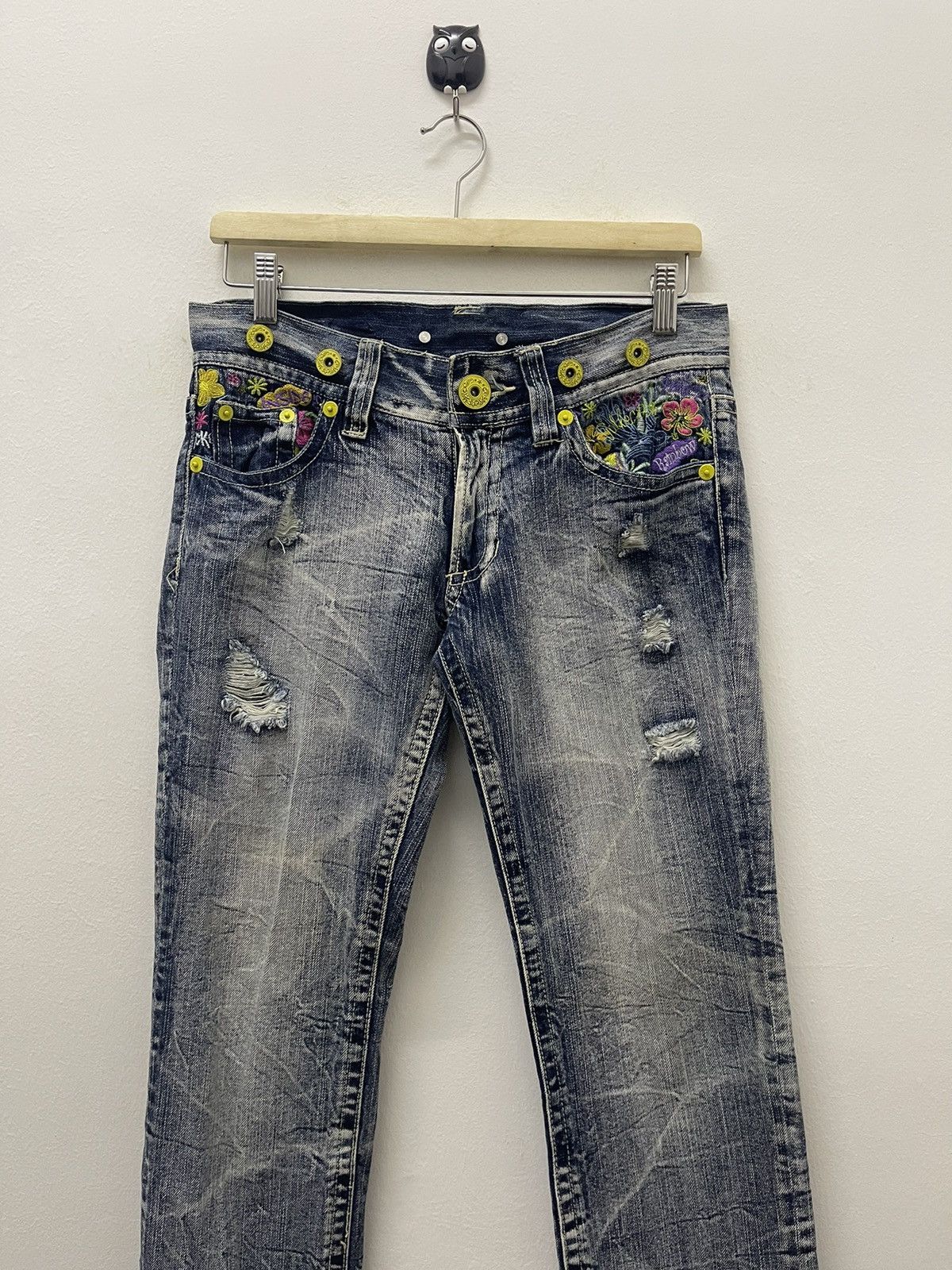 If Six Was Nine Rare Vintage Japan Embroidered Distressed Lgb Hysteric Style Size 30" / US 8 / IT 44 - 6 Thumbnail