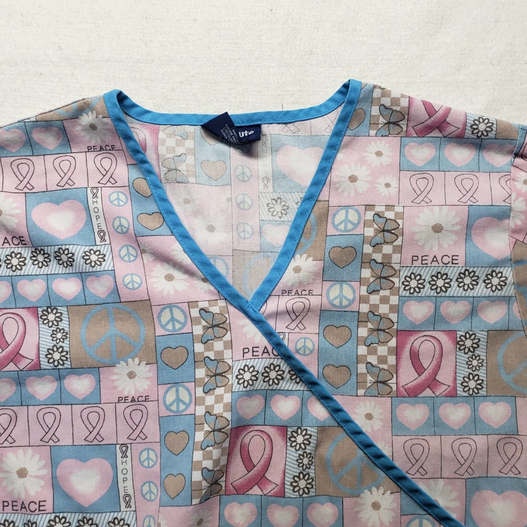 Pinko Nurse Shirt Pink Peace Breast Cancer Awareness Women Adult M Medium Shirt Womens Size M / US 6-8 / IT 42-44 - 2 Thumbnail