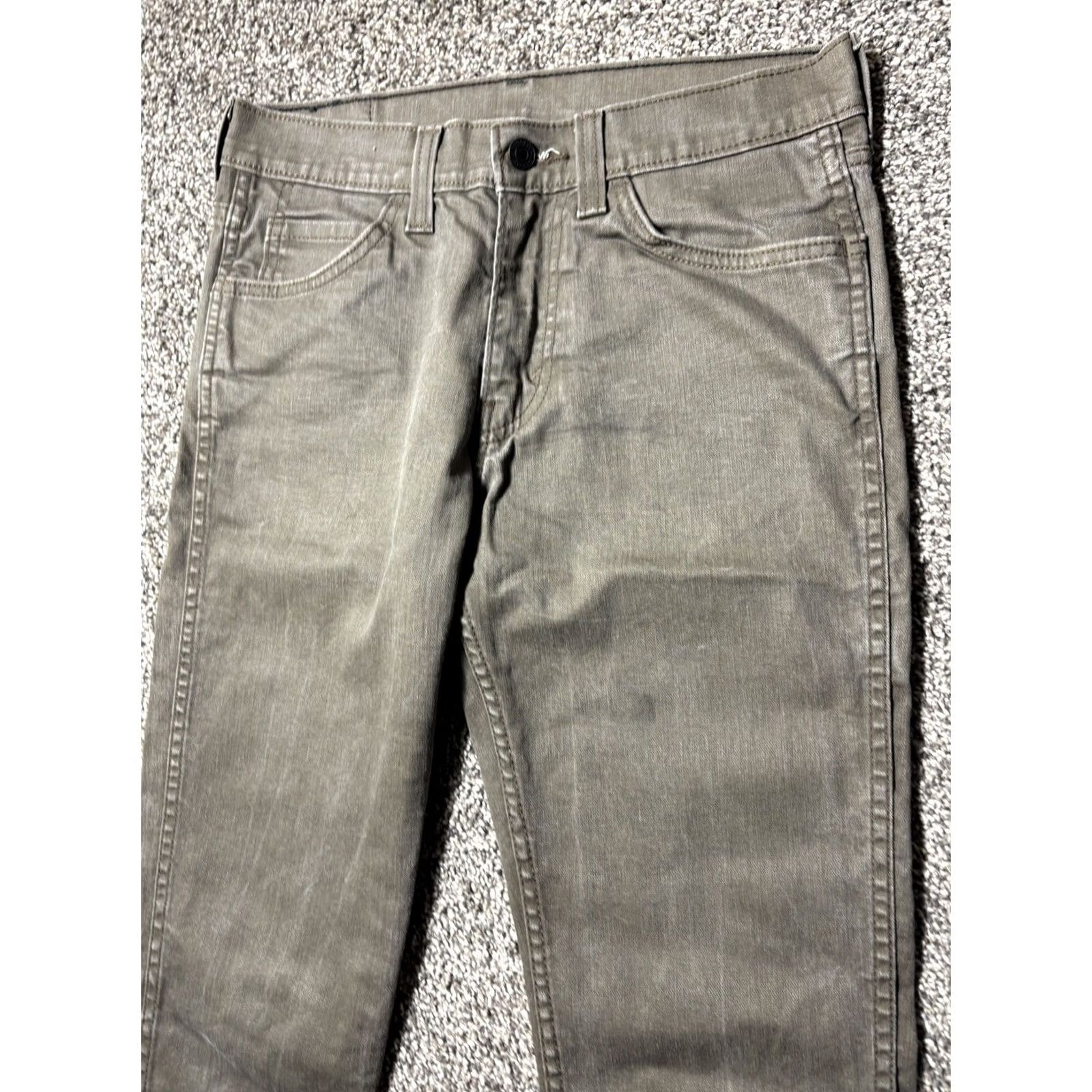 Levi's Levi's 511 Jeans Mens 30x31 Green Slim Straight Selvedge Denim Zip Fly Jeans Men Dark Green Slim Straight 511 (Regular) Size US 30 / EU 46 - 4 Thumbnail