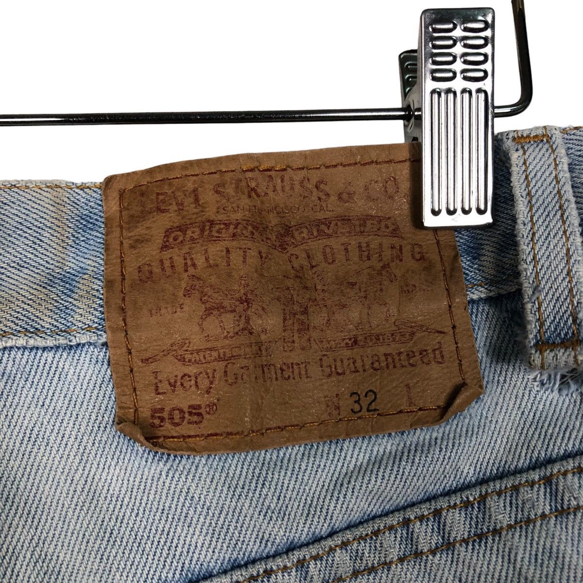 Levi's 📌Vintage Short Denim Jeans Levi's Lot 505 Biker Style Size US 32 / EU 48 - 12 Thumbnail