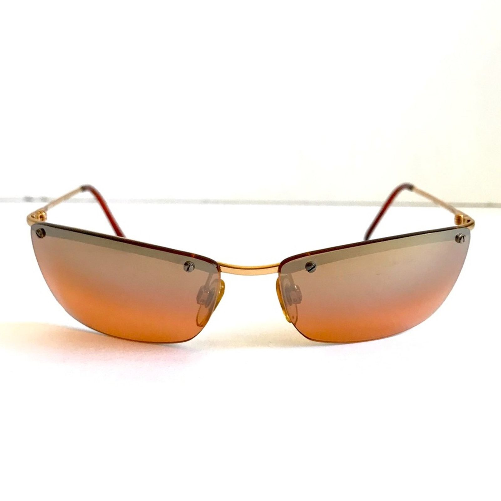 Moschino MOSCHINO 1990's Rimless Iridescent ROSE GOLD Sunglasses Size ONE SIZE - 3 Thumbnail