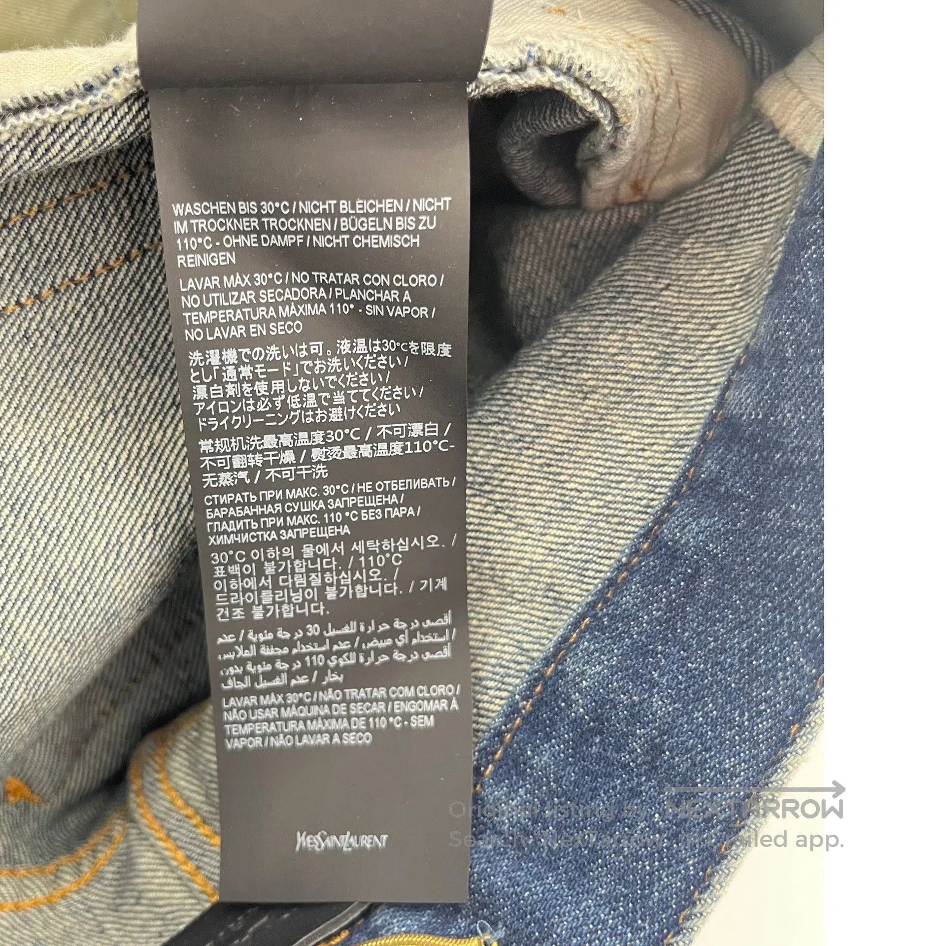 Saint Laurent Paris Pre-owned Saint Laurent Women's Blue Jeans. Size 25" / US 0 / IT 36 - 5 Thumbnail