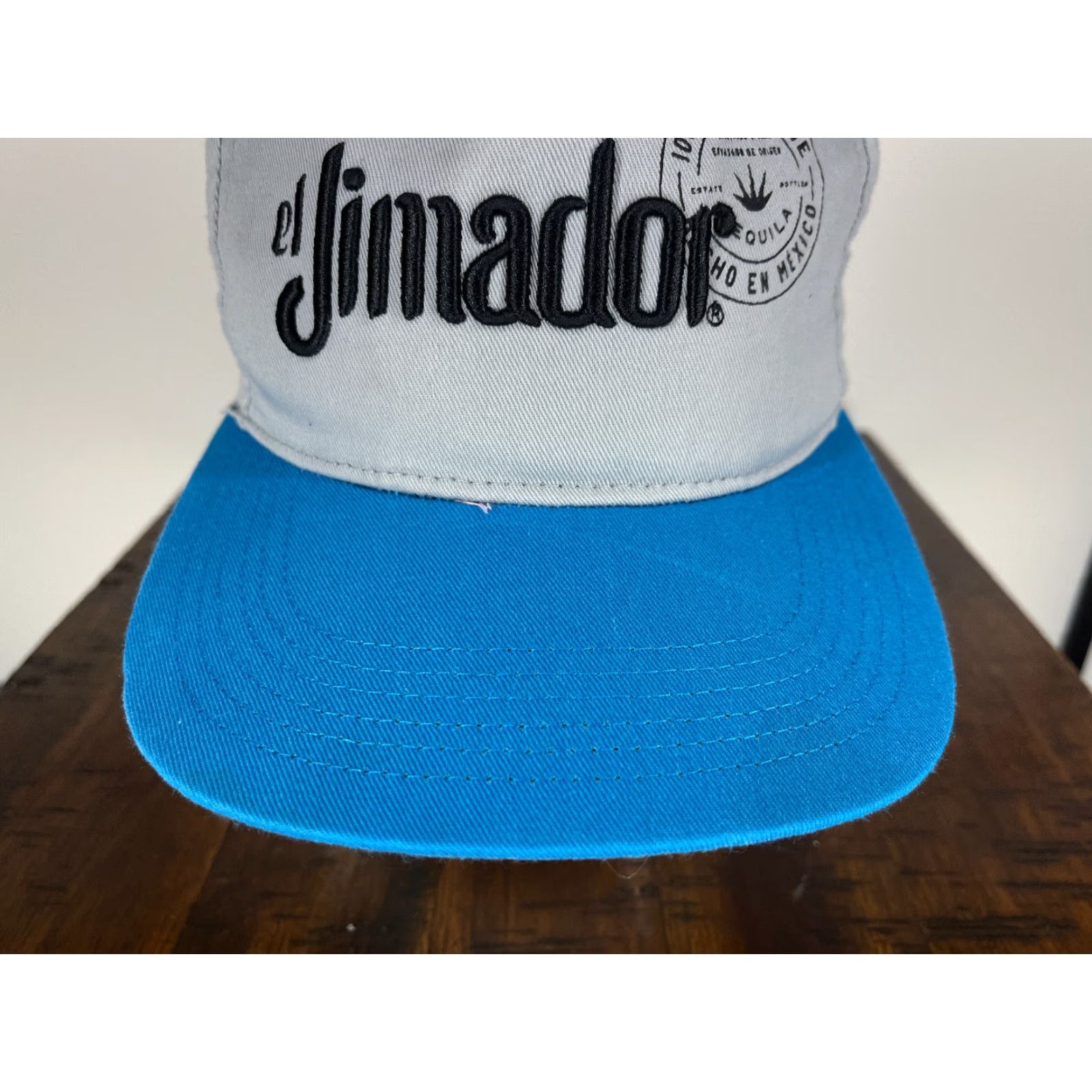 Vintage el Jimador Tequila Hat Cap Snap Back Adult One Size Gray Cotton Poly Blend Hat Mens Snapback Twill Beach Outdoor Tequila Gray One Size Size ONE SIZE - 3 Thumbnail