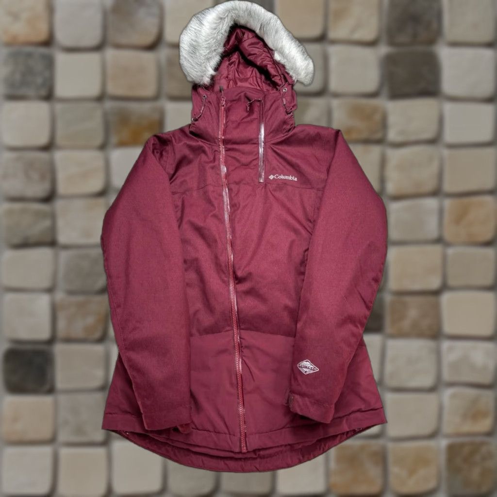 Vintage Columbia Emerald Lake Jacket Womens Small Red Omni-Tech Insulated Parka Size S / US 4 / IT 40 - 1 Thumbnail