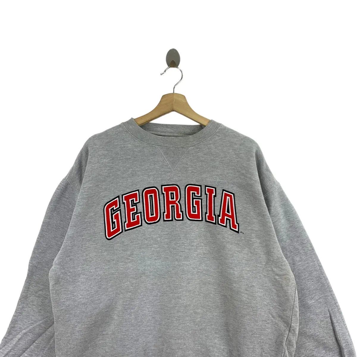 Vintage Vtg GEORGIA UNIVERSITY COLLEGIATE Embroidered Sweatshirt Size L / US 10 / IT 46 - 2 Thumbnail