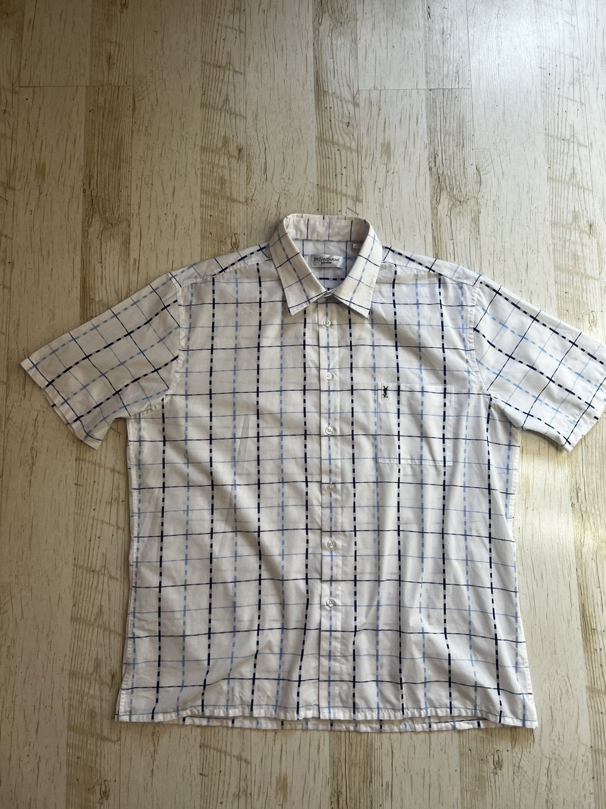 Yves Saint Laurent Yves Saint Laurent Vintage Plaid Shirt – Size XL Size US XL / EU 56 / 4 - 5 Thumbnail