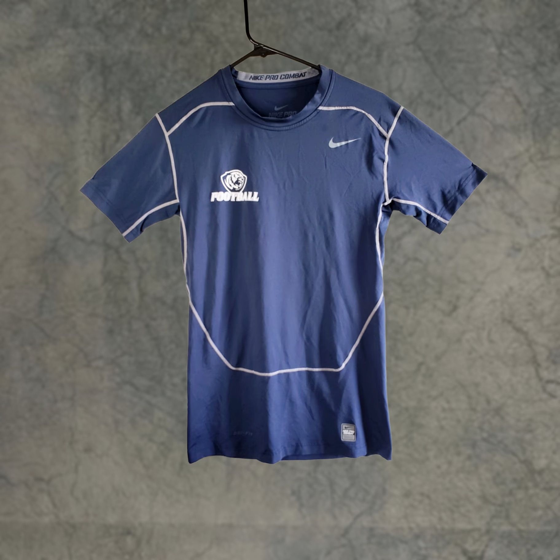 Nike Nike Pro Combat Dri-FIT Compression Men’s Large Navy Short Sleeve Athletic Shirt Size US L / EU 52-54 / 3 - 1 Thumbnail